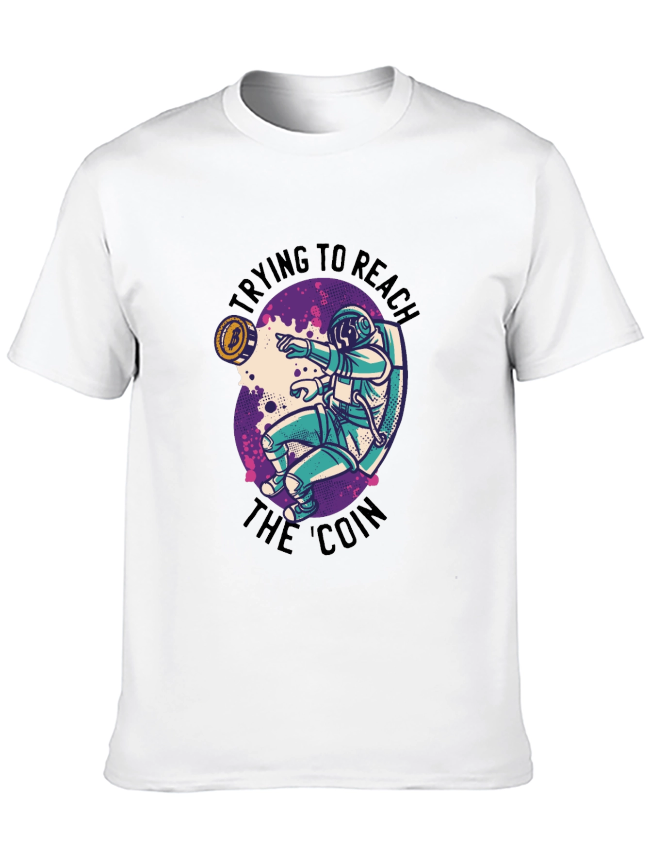 Reach the Coin T-Shirt - Astronaut Crypto Tee