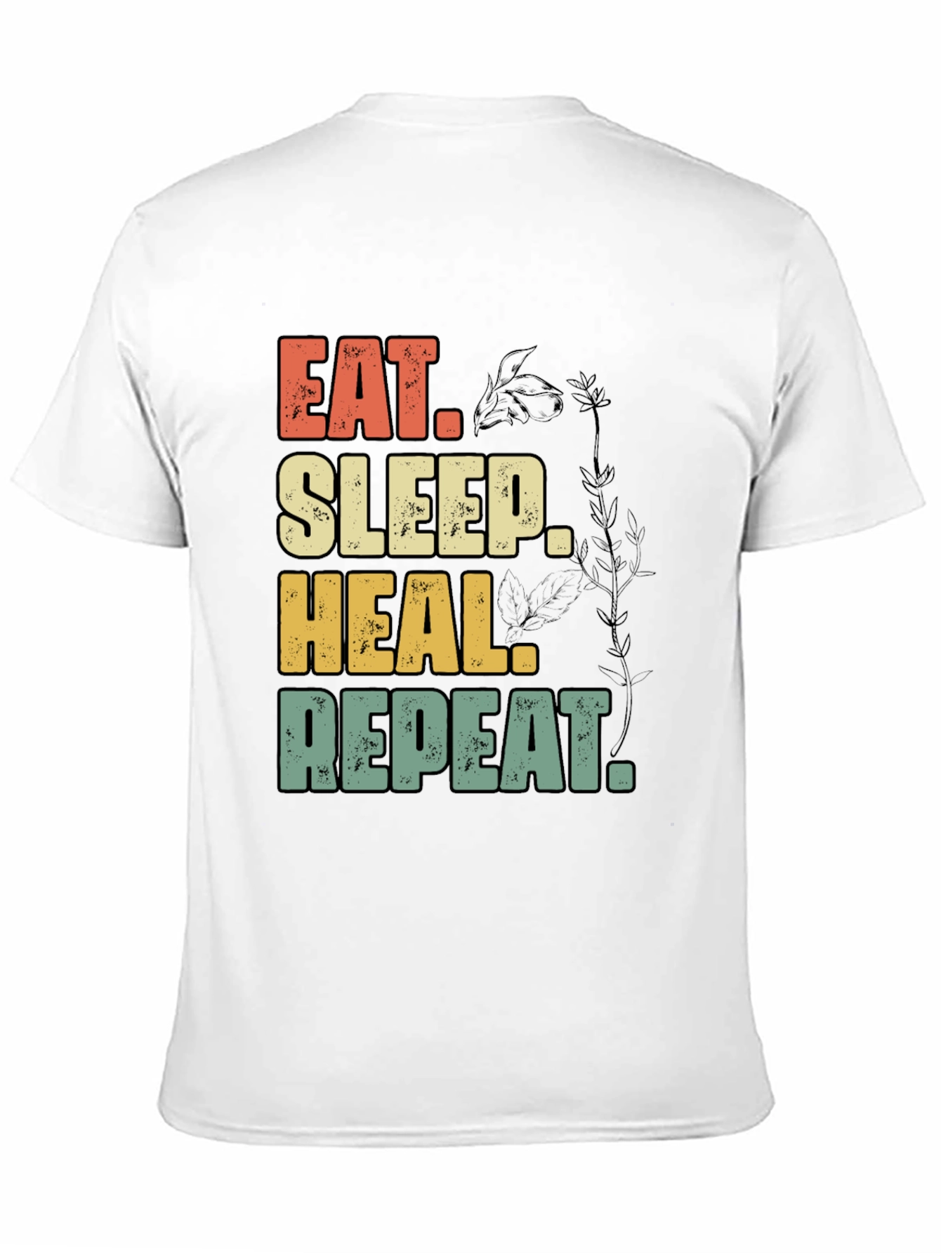 Eat Sleep Heal Repeat Black Graphic Tee