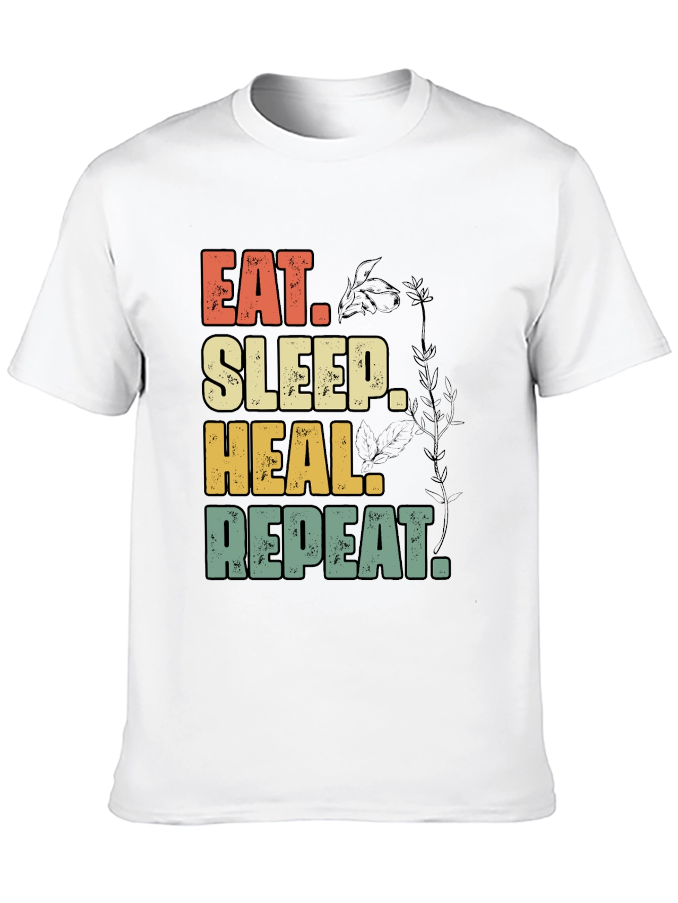 Eat Sleep Heal Repeat Black Graphic Tee