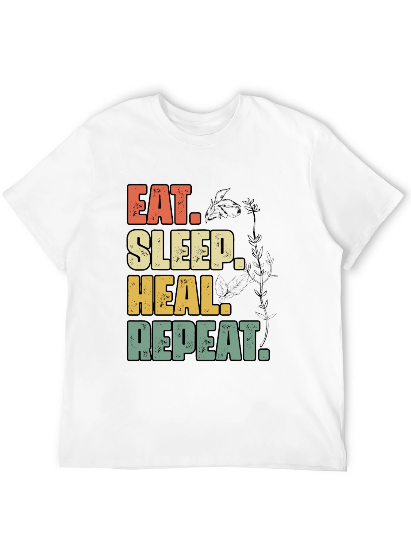 Eat Sleep Heal Repeat Black Graphic Tee