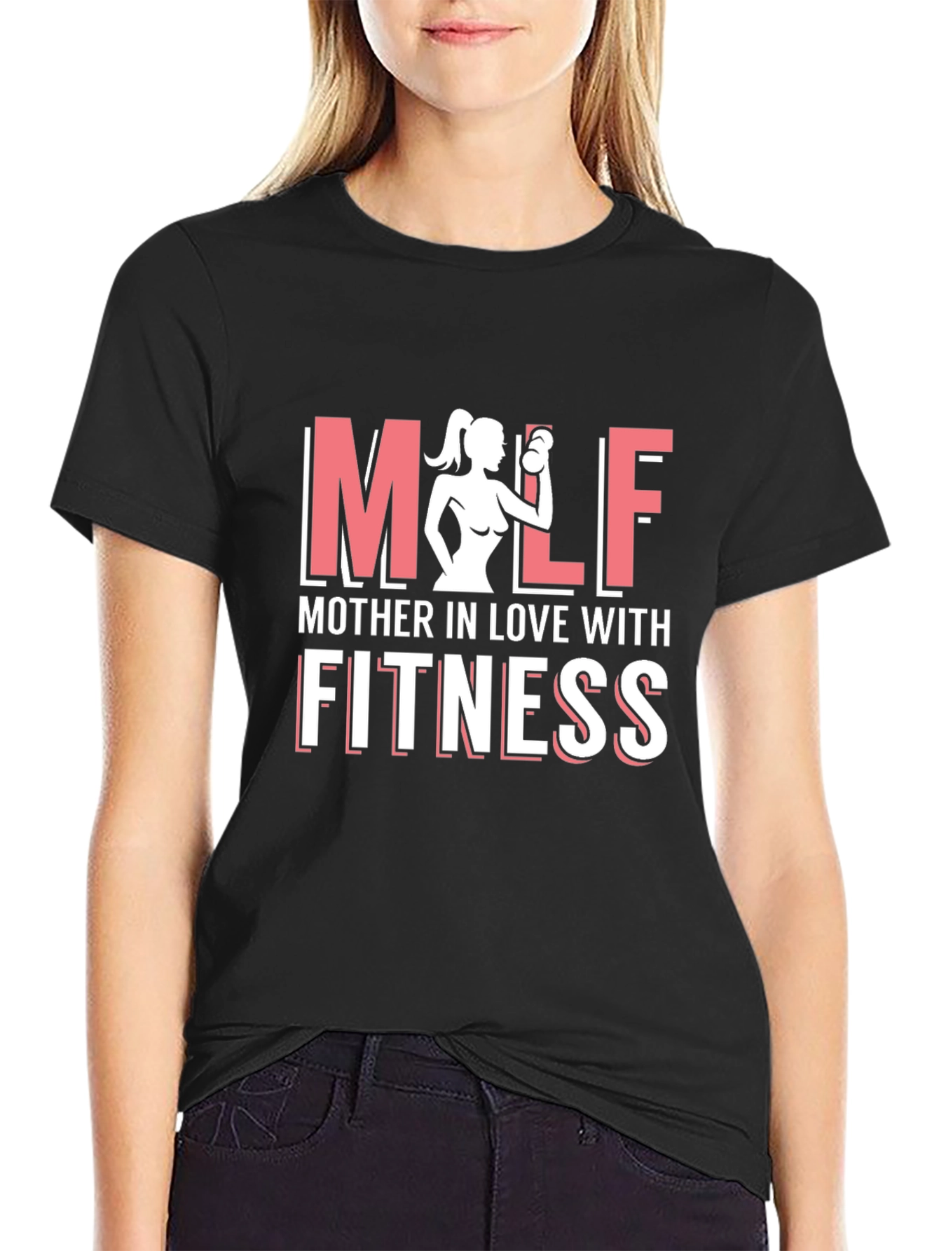 MILF Mother Fitness Black Graphic Tee