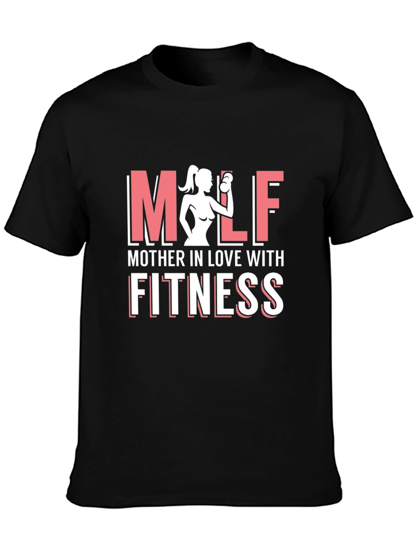 MILF Mother Fitness Black Graphic Tee