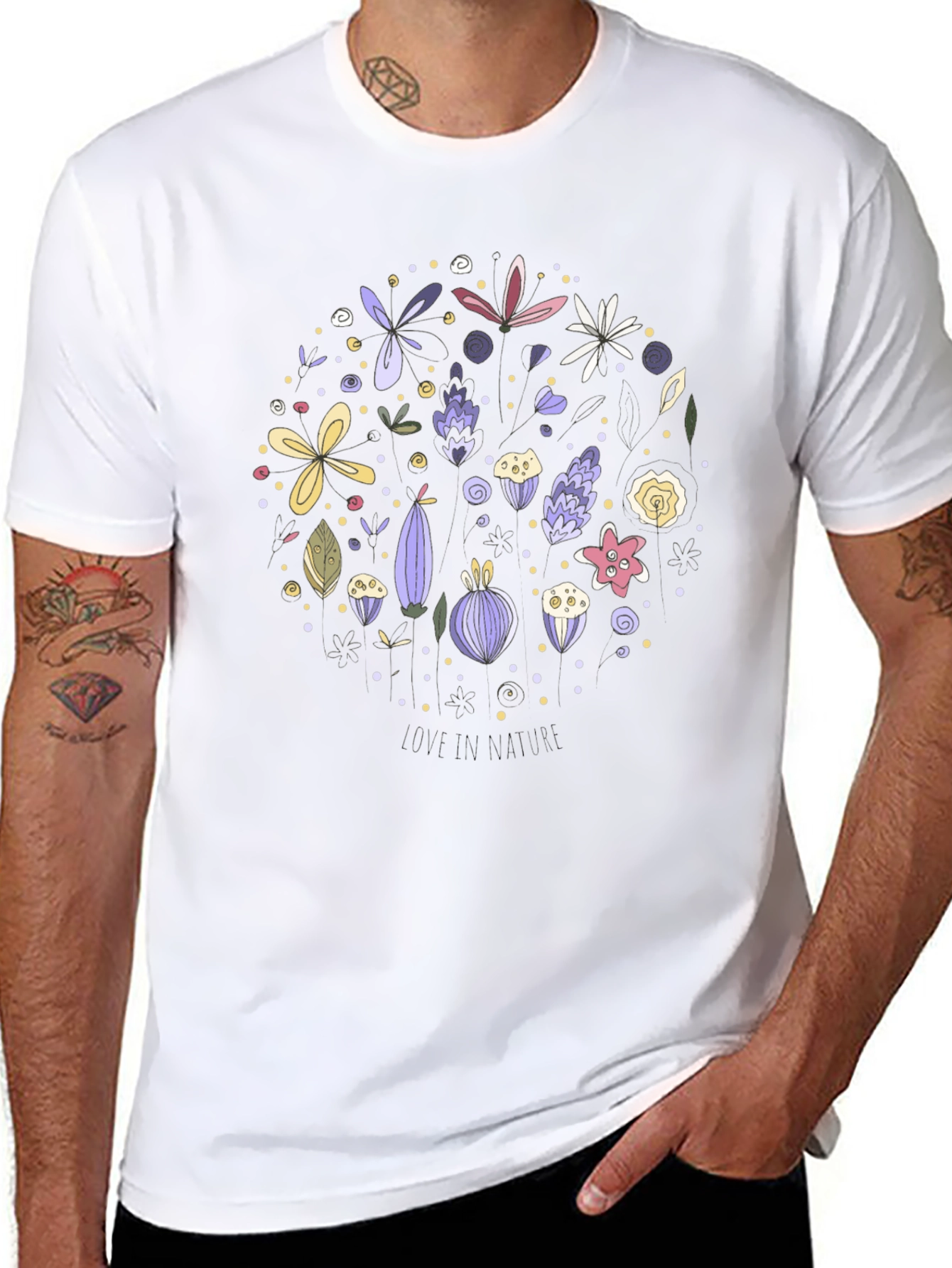 Nature Lover Black Cotton Tee