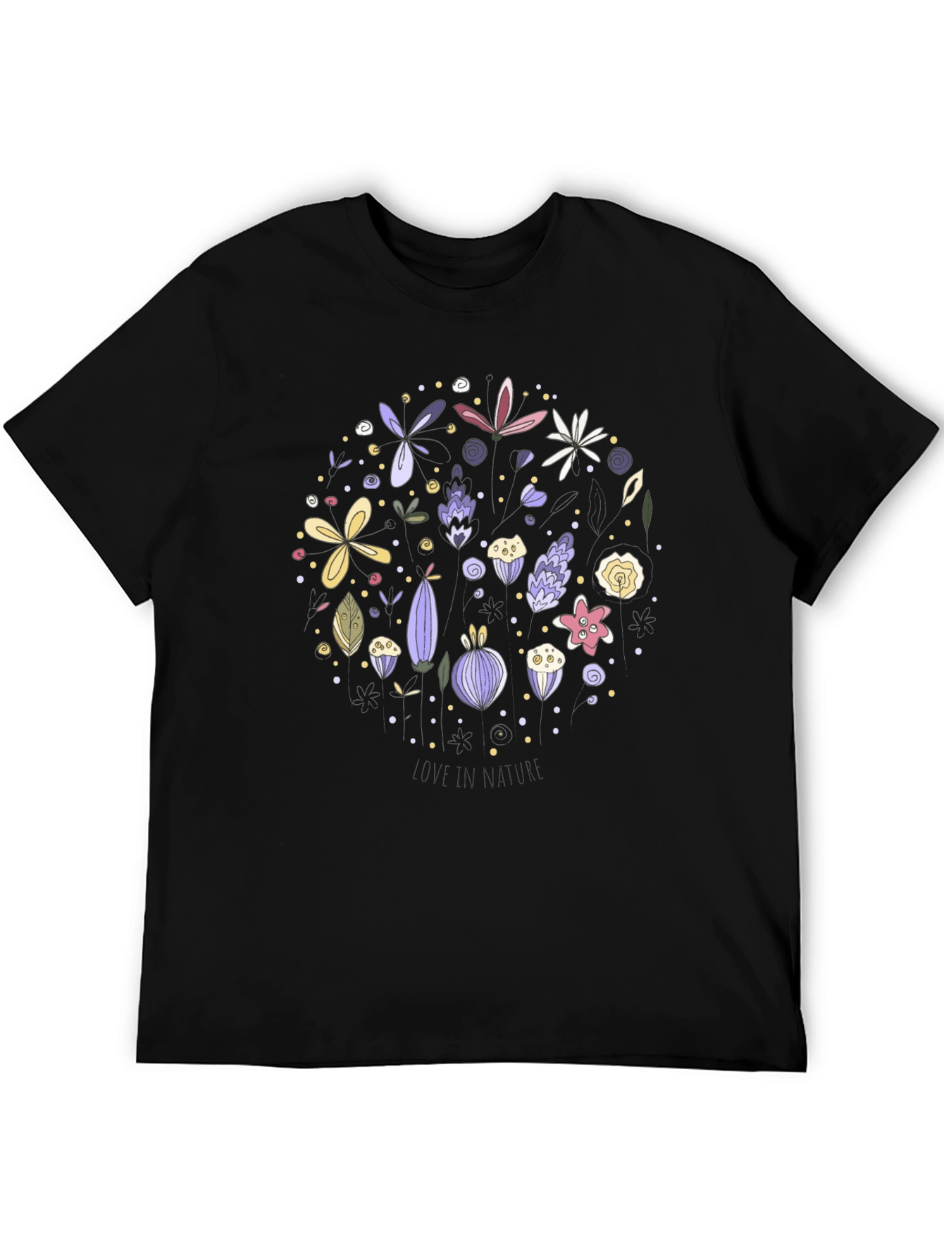 Nature Lover Black Cotton Tee