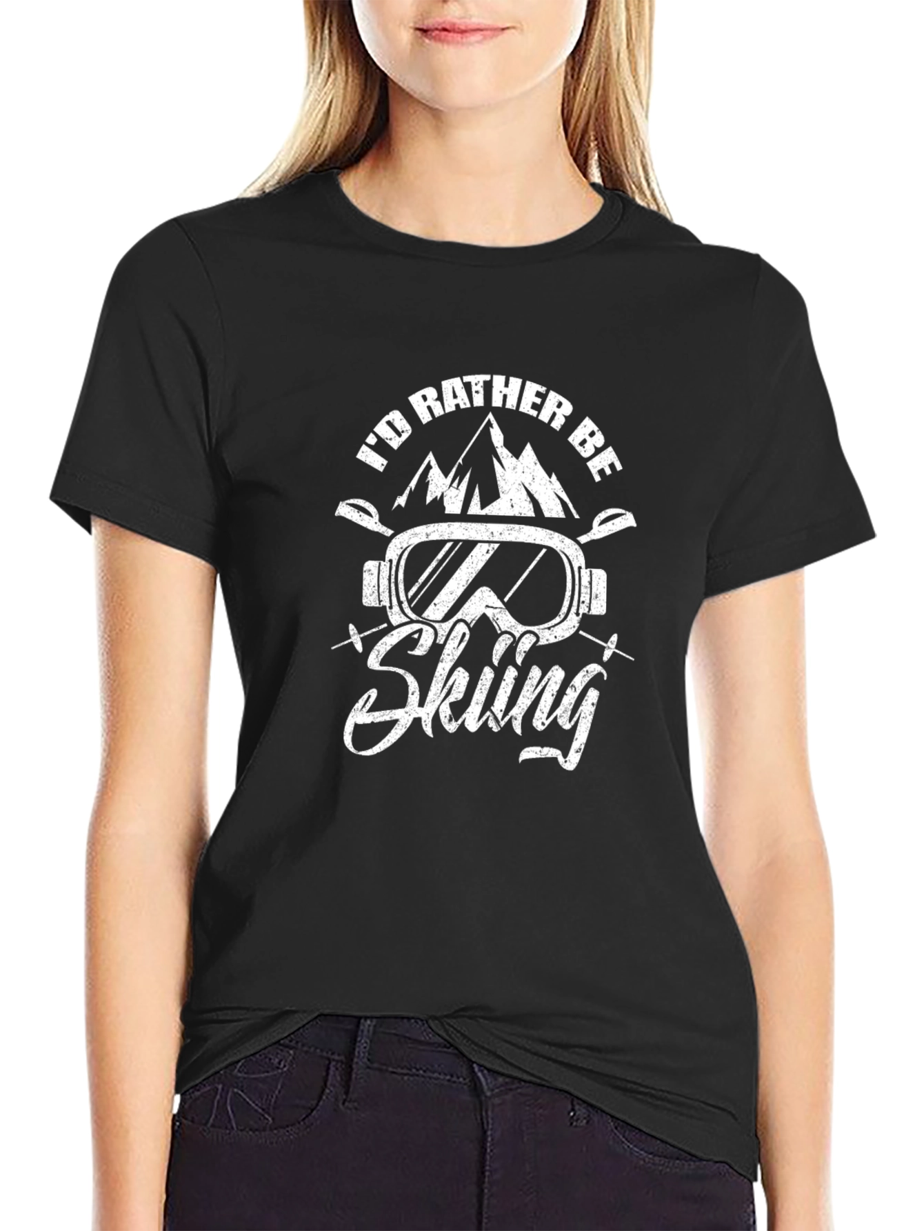 Id Rather Be Skiing Graphic T-Shirt