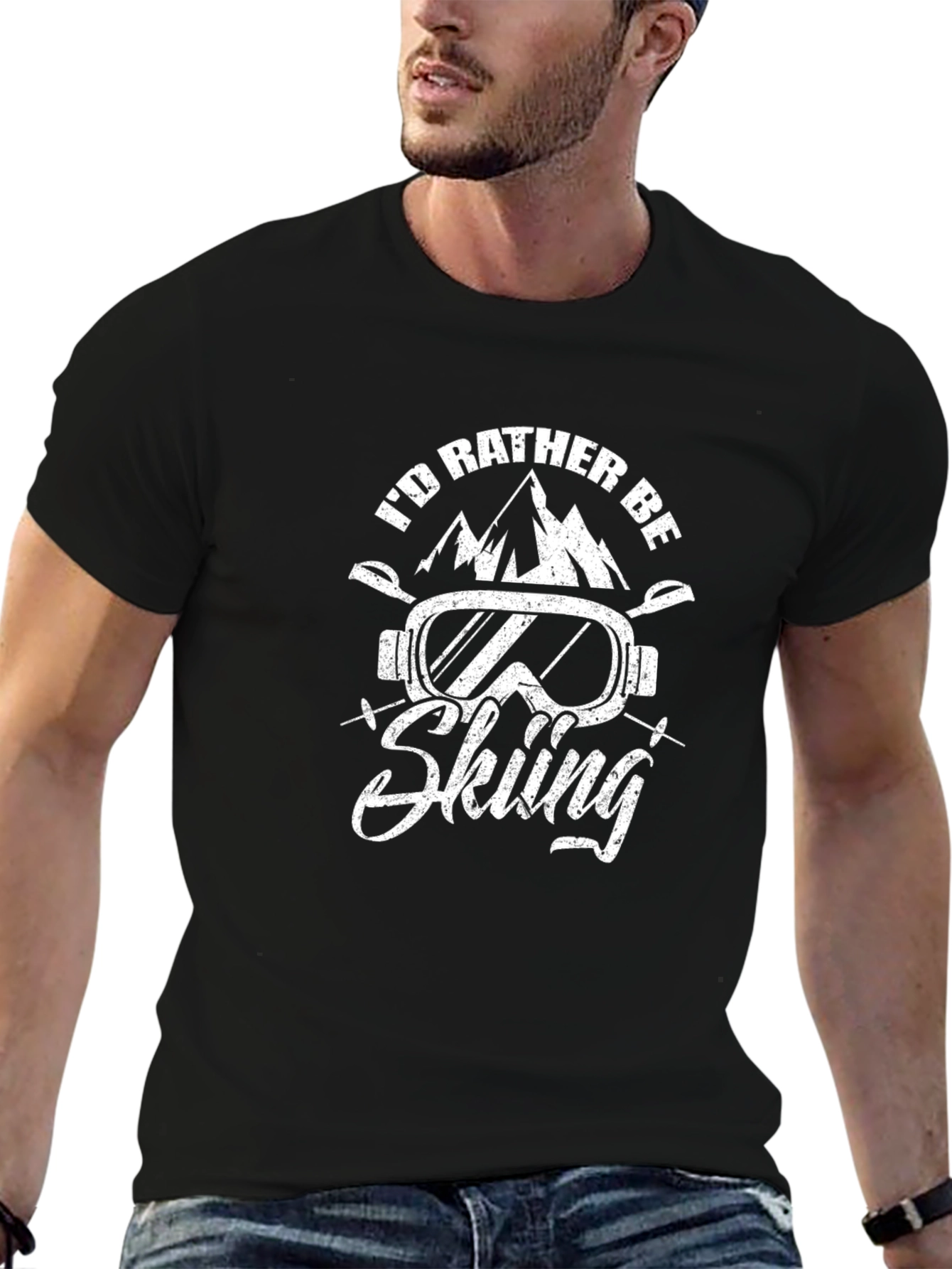 Id Rather Be Skiing Graphic T-Shirt