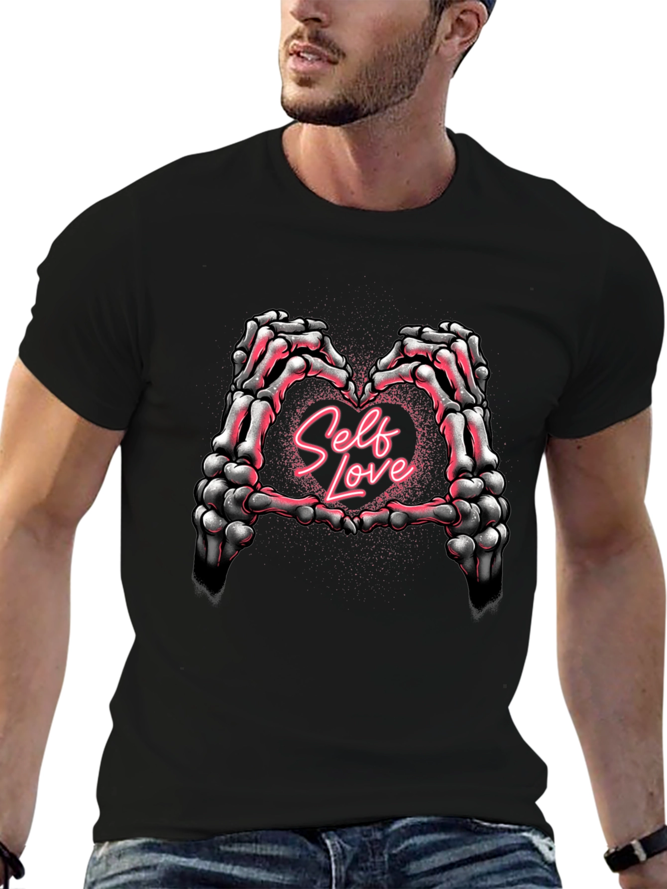 Self Love Skeleton Hands Heart T-Shirt