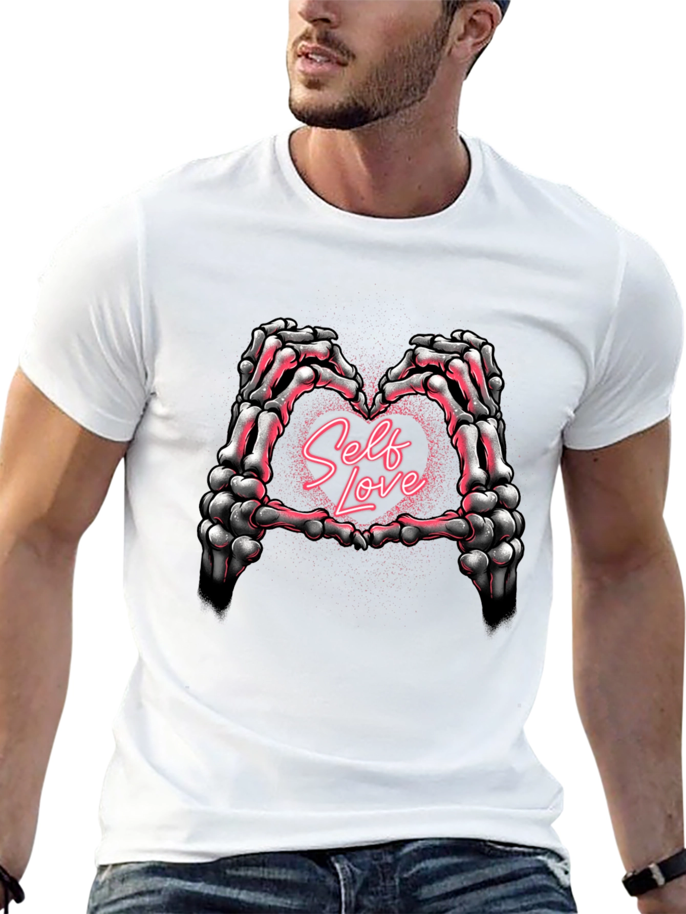 Self Love Skeleton Hands Heart T-Shirt