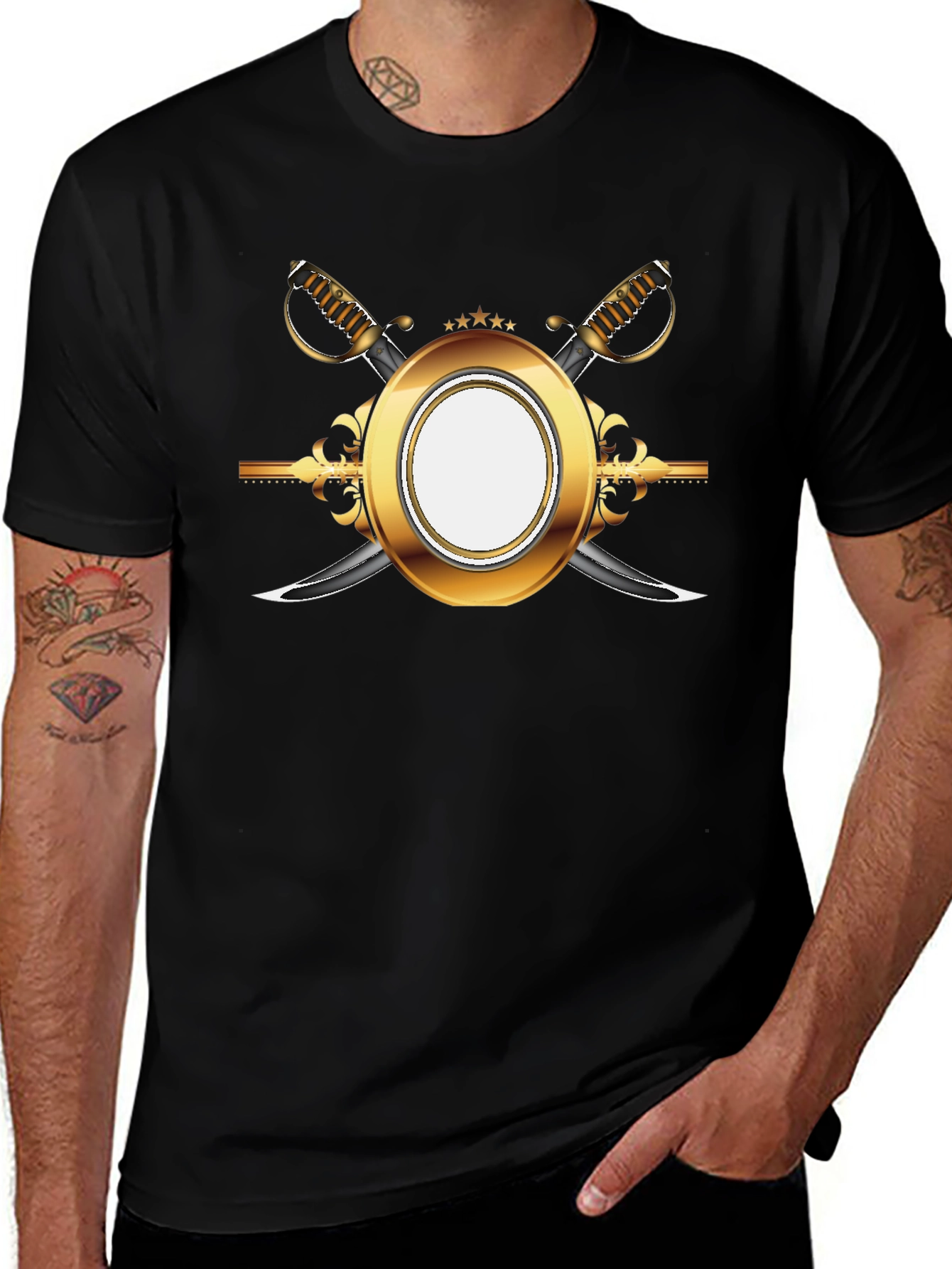 Gold Emblem Black T-Shirt