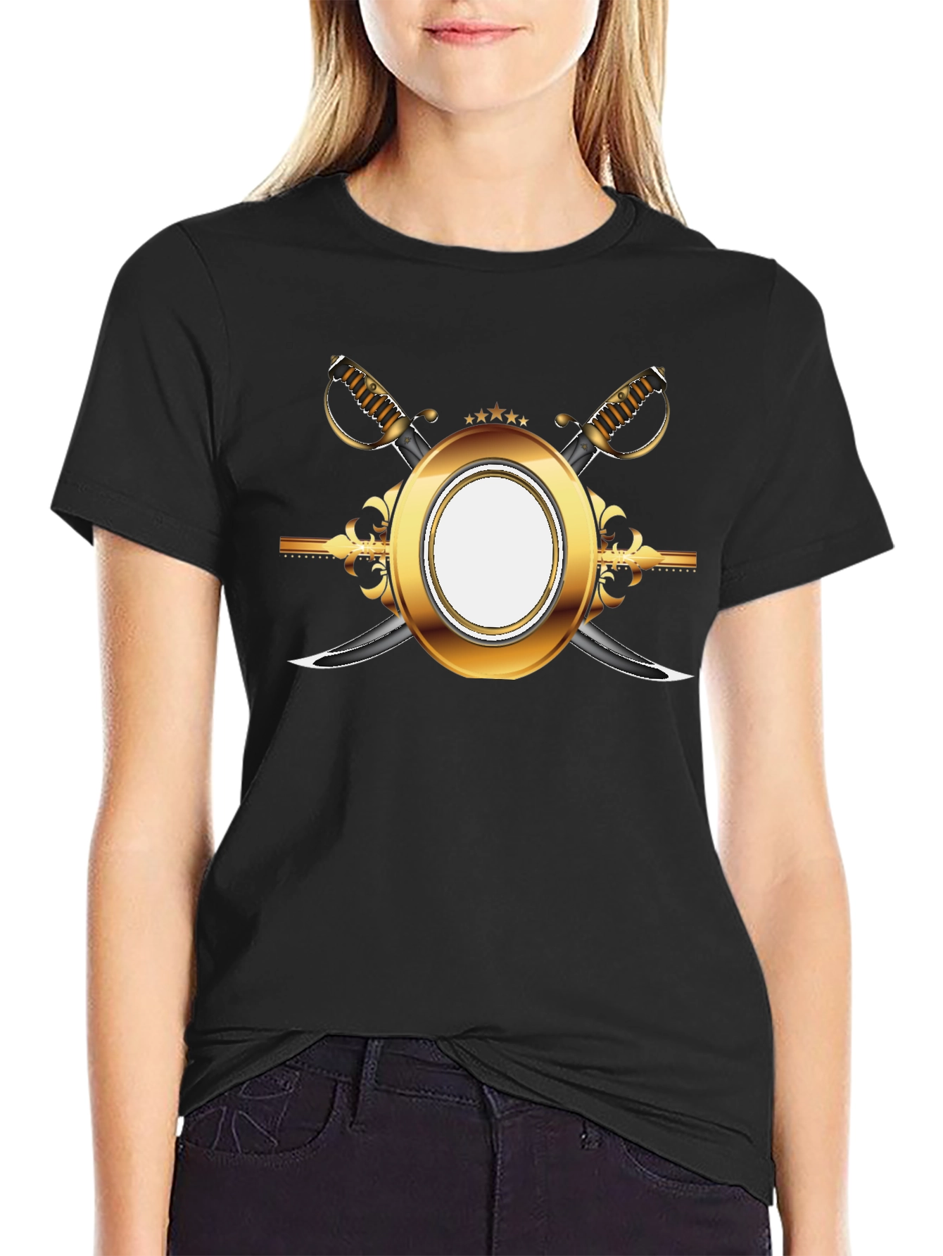 Gold Emblem Black T-Shirt