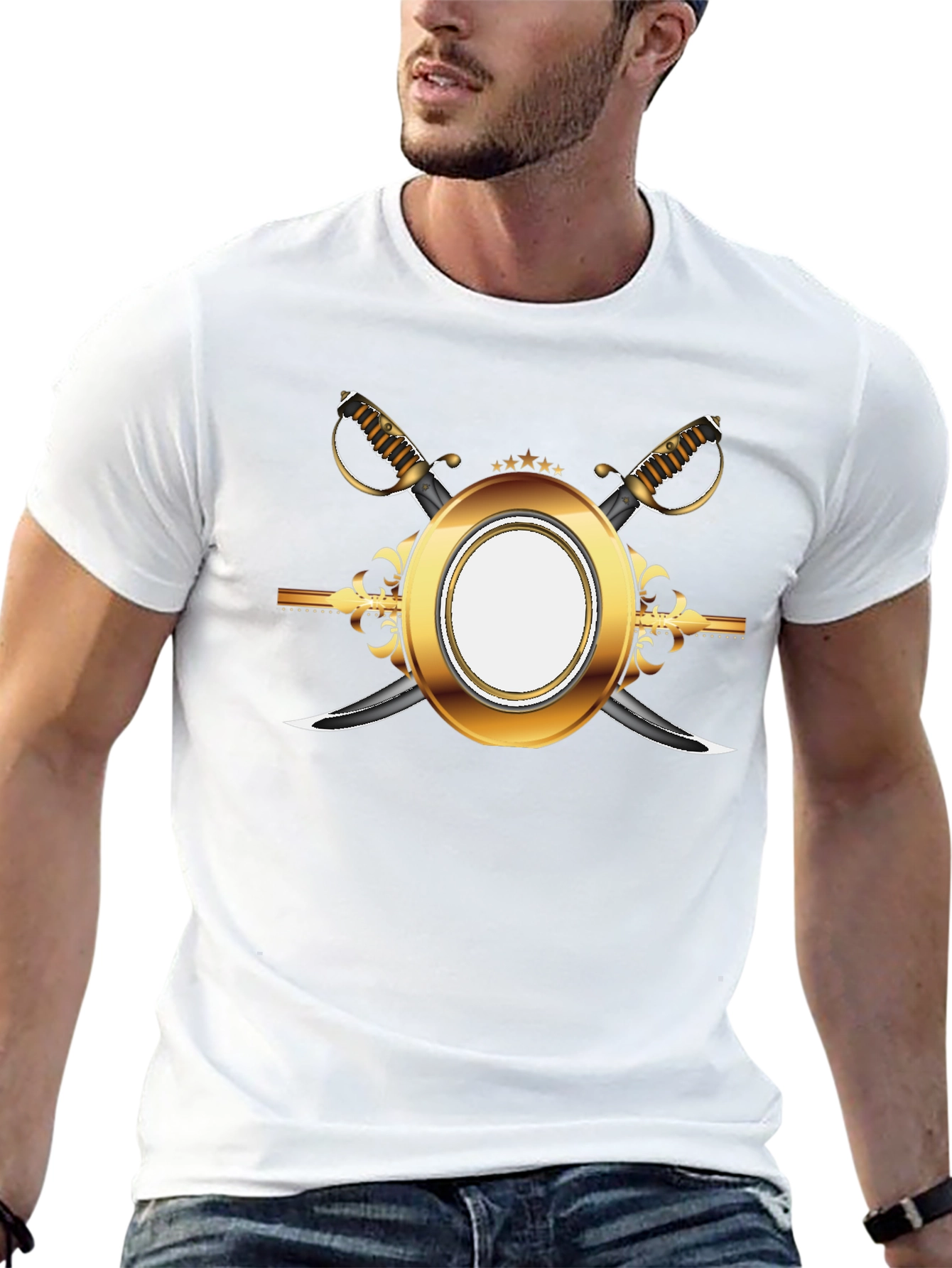 Gold Emblem Black T-Shirt