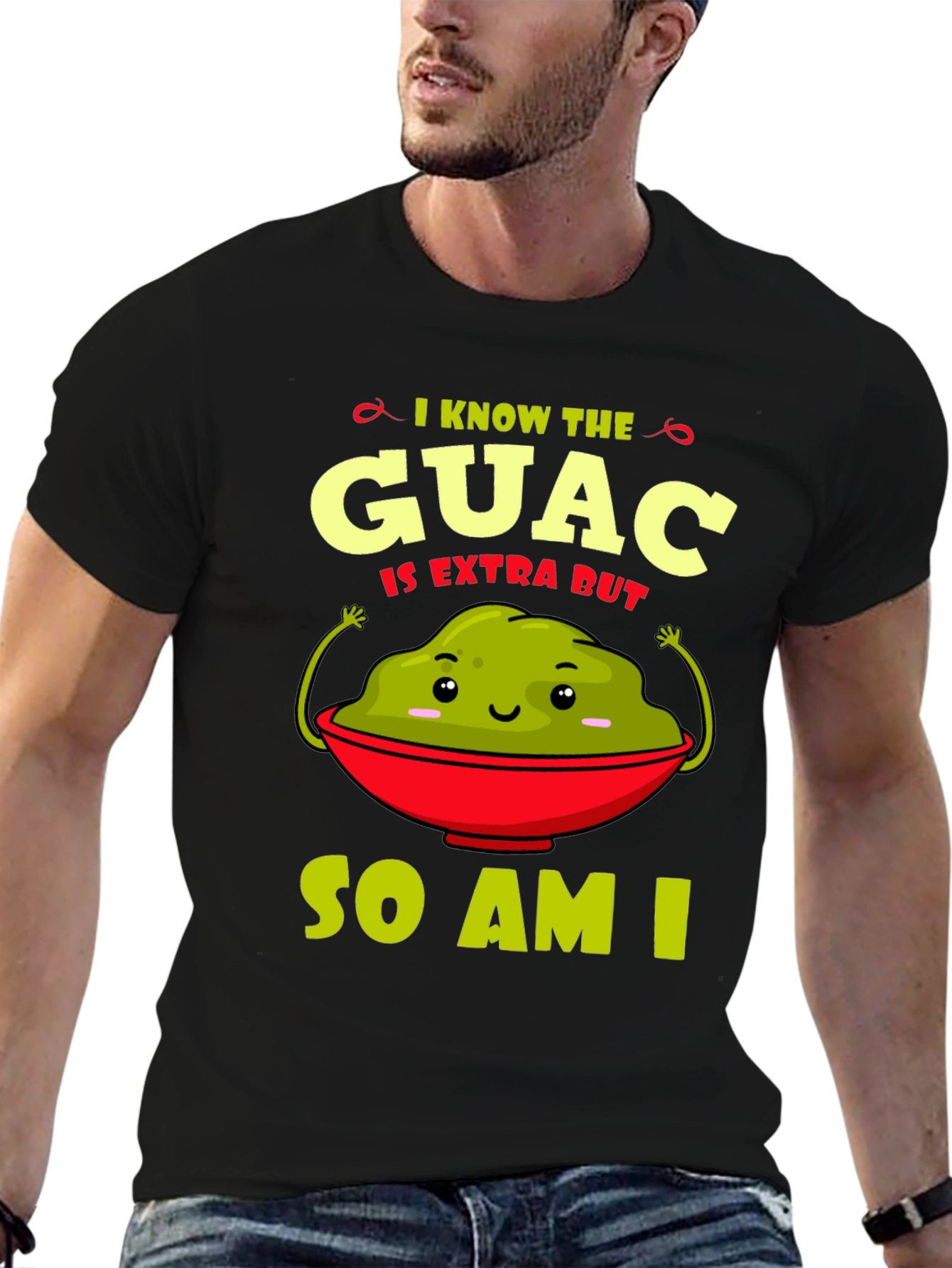 Guac Is Extra Graphic Tee - Funny Avocado T-Shirt