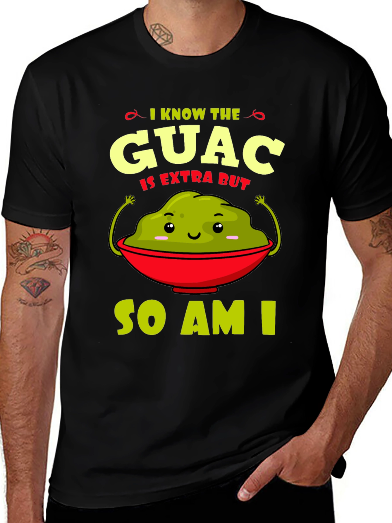 Guac Is Extra Graphic Tee - Funny Avocado T-Shirt