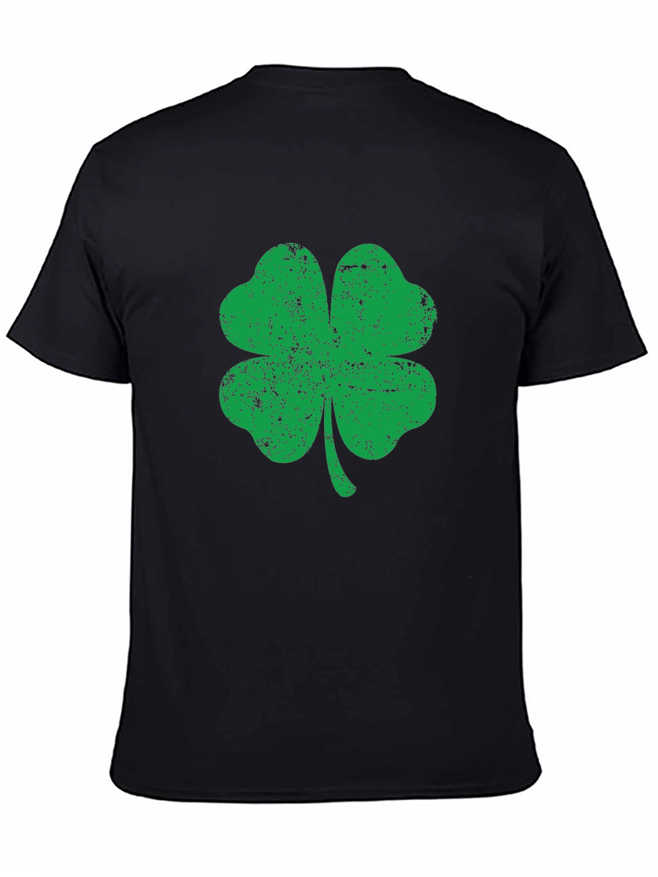 Lucky Shamrock Graphic Tee - Mens Black T-Shirt