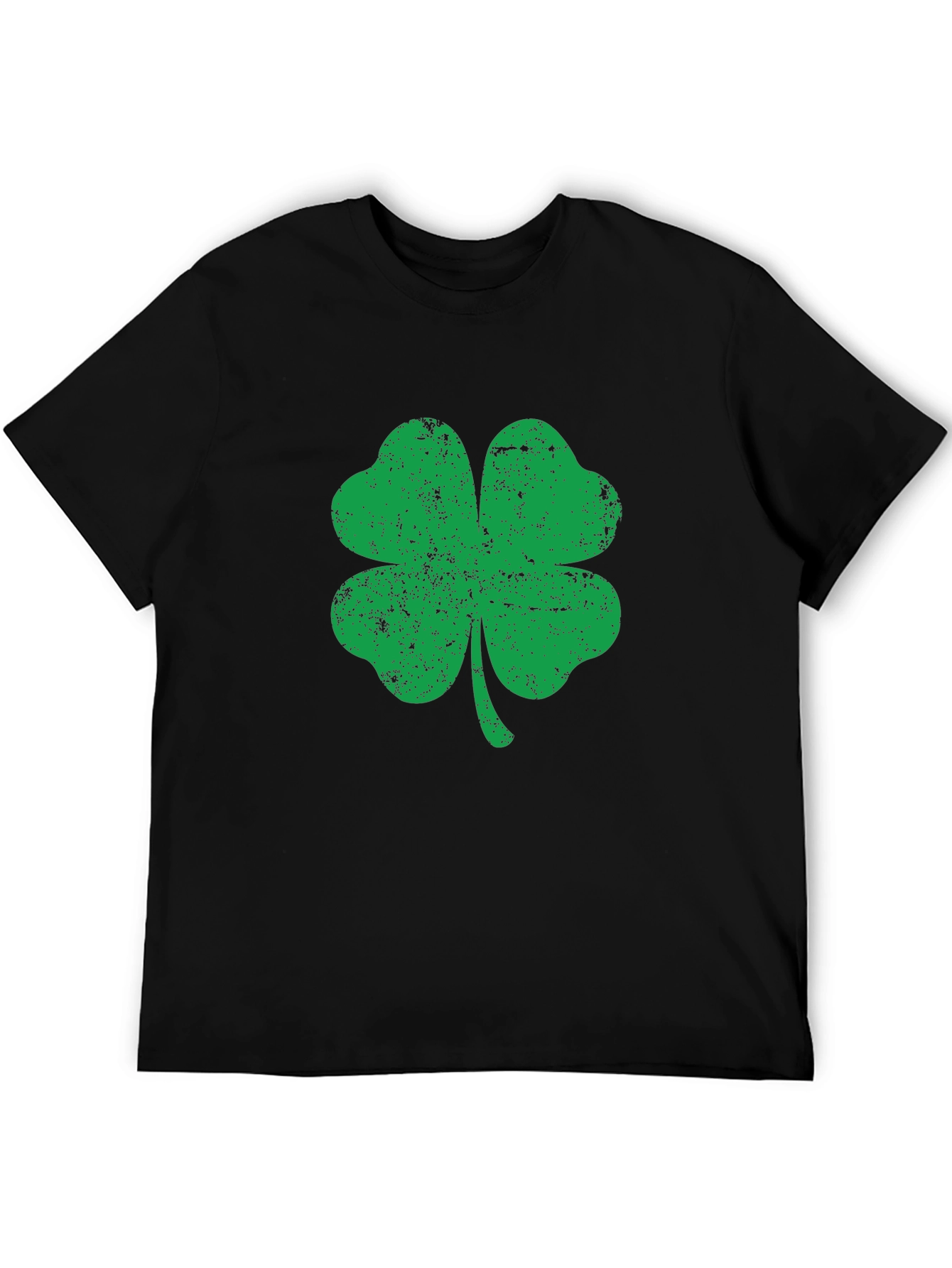 Lucky Shamrock Graphic Tee - Mens Black T-Shirt