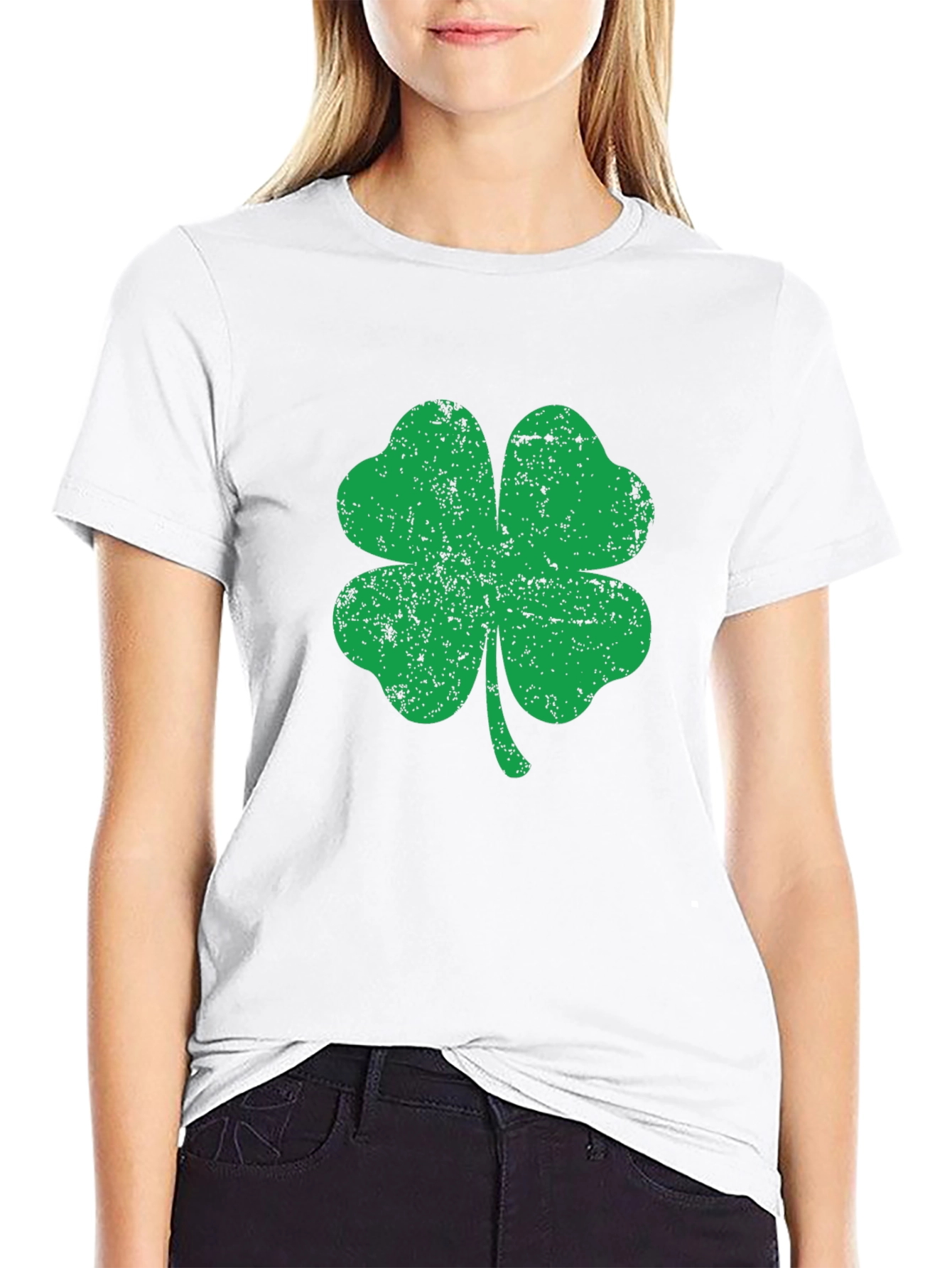 Lucky Shamrock Graphic Tee - Mens Black T-Shirt