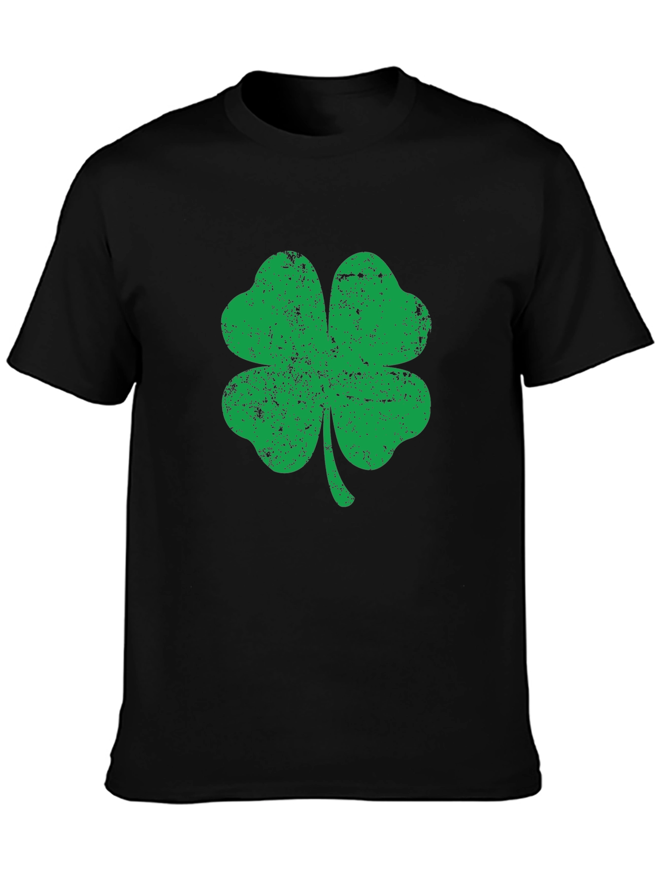 Lucky Shamrock Graphic Tee - Mens Black T-Shirt