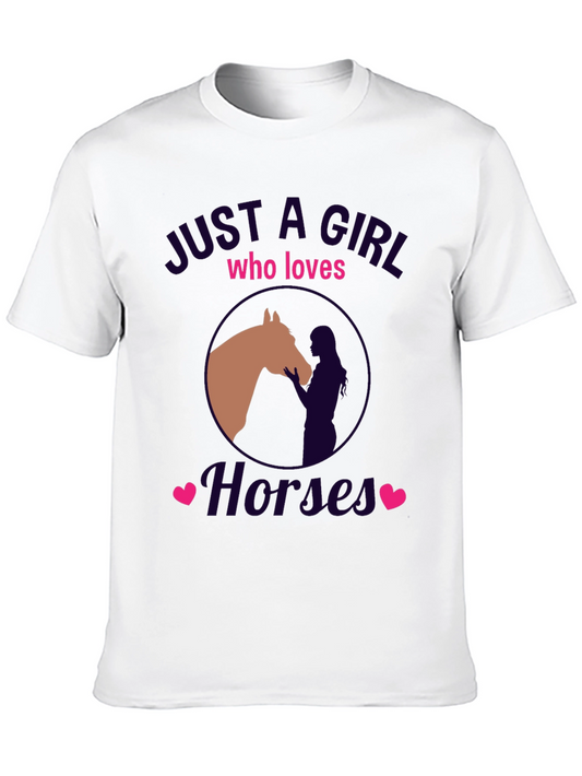 Just A Girl Who Loves Horses Graphic Tee