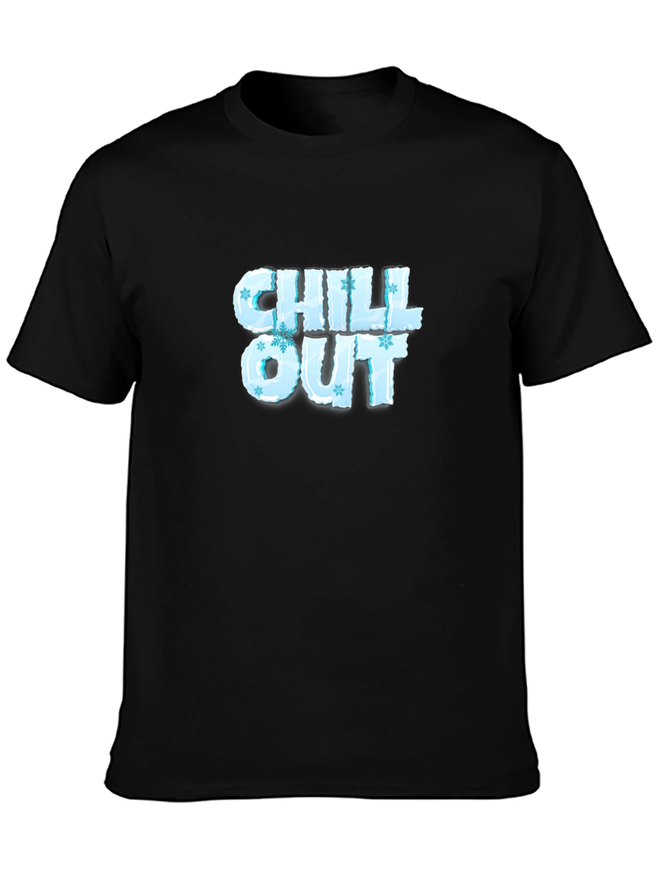 Chill Out Ice Lettering Black T-Shirt