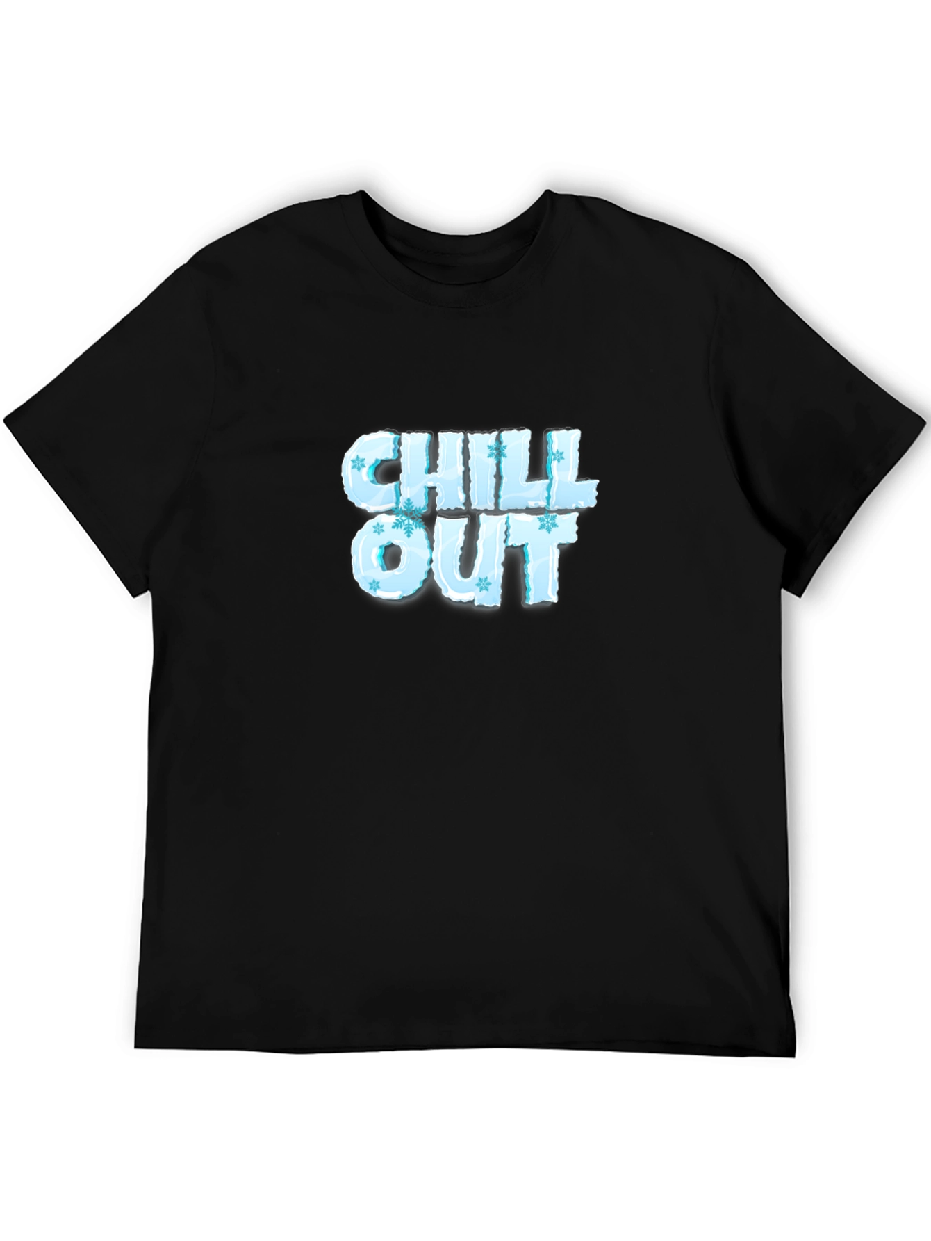 Chill Out Ice Lettering Black T-Shirt