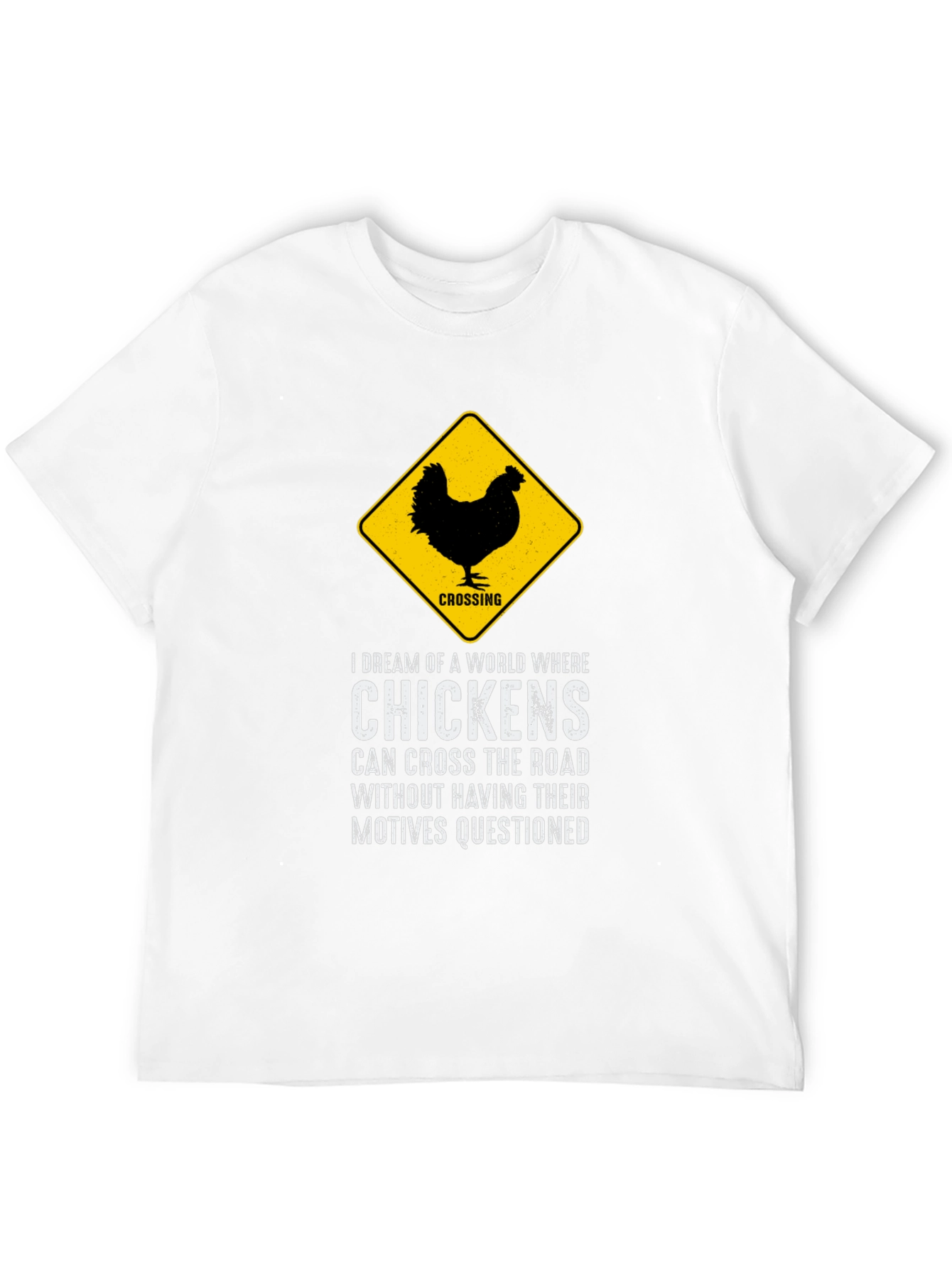 Chicken Crossing T-Shirt - Funny Animal Humor Tee
