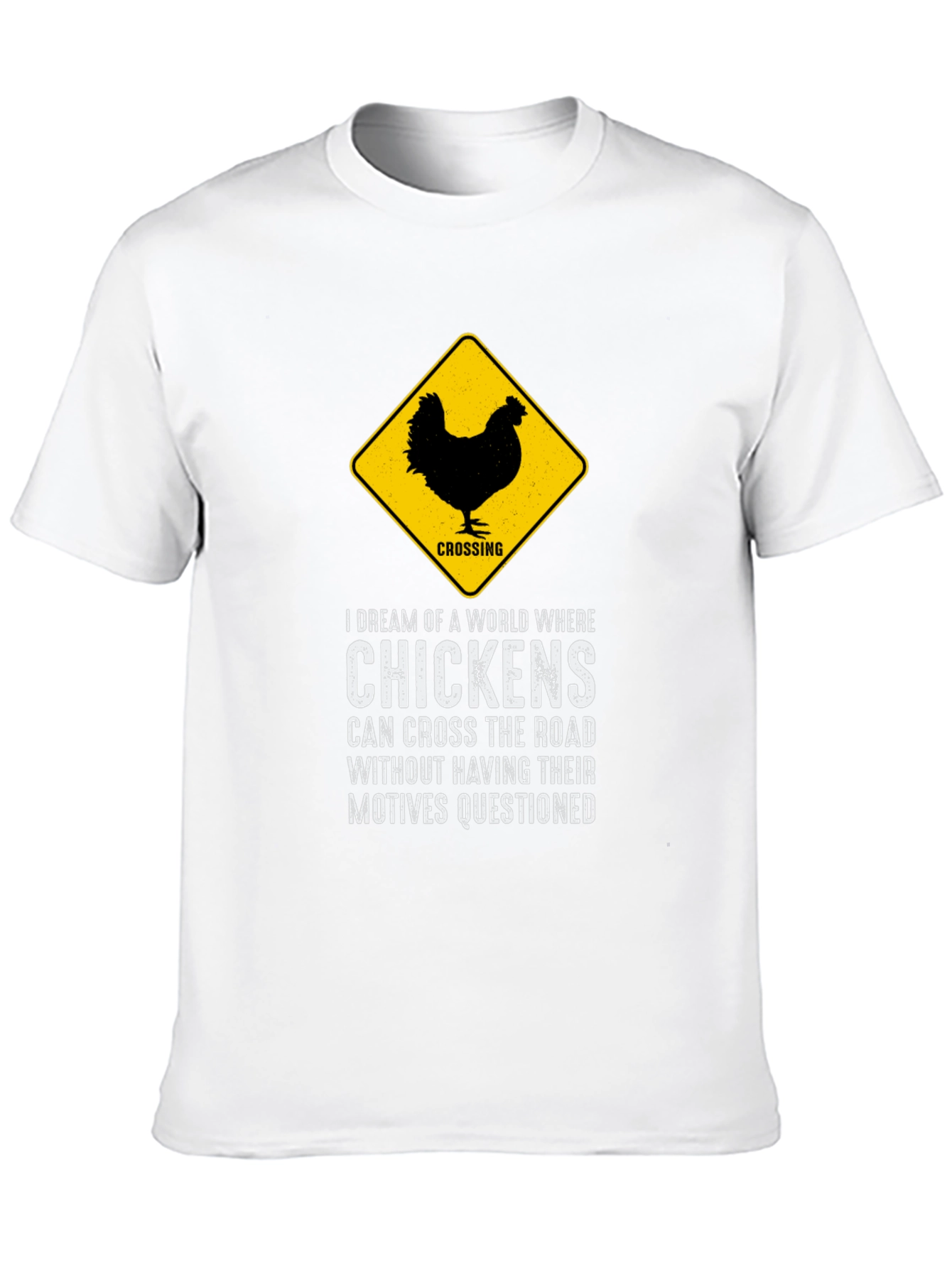 Chicken Crossing T-Shirt - Funny Animal Humor Tee