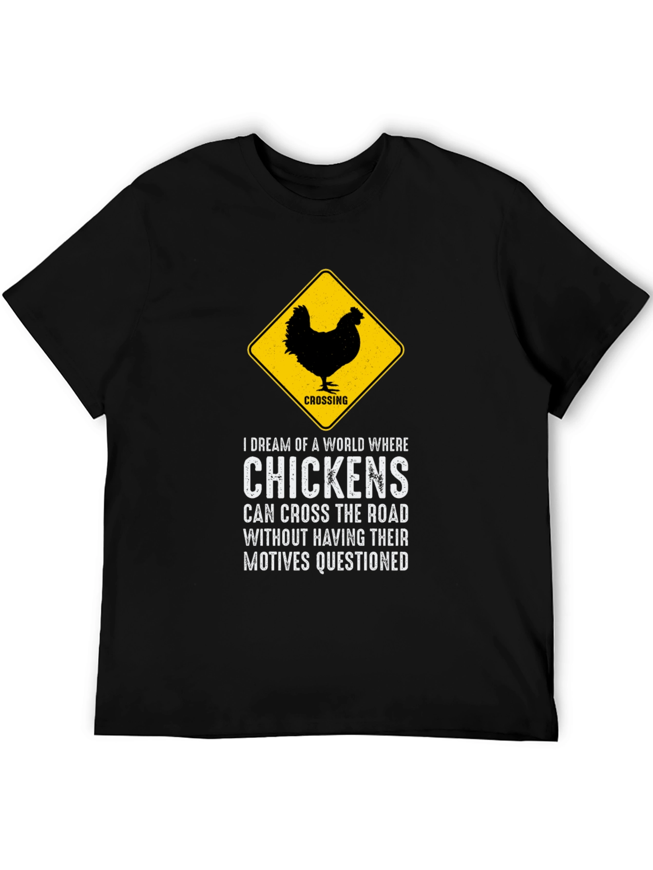 Chicken Crossing T-Shirt - Funny Animal Humor Tee