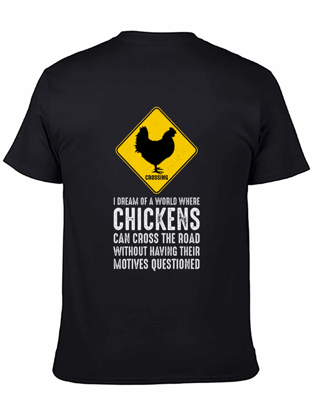 Chicken Crossing T-Shirt - Funny Animal Humor Tee