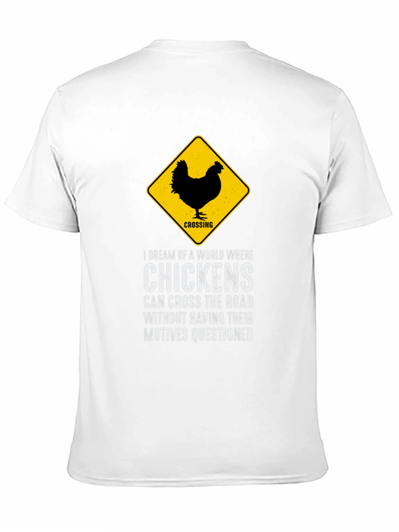 Chicken Crossing T-Shirt - Funny Animal Humor Tee