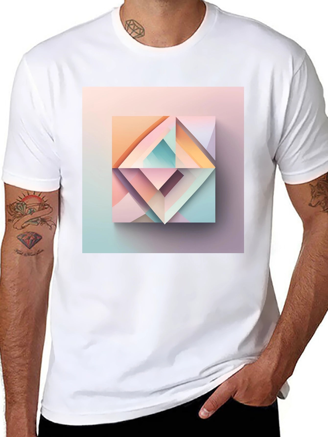 Geometric Abstract Art Graphic Tee