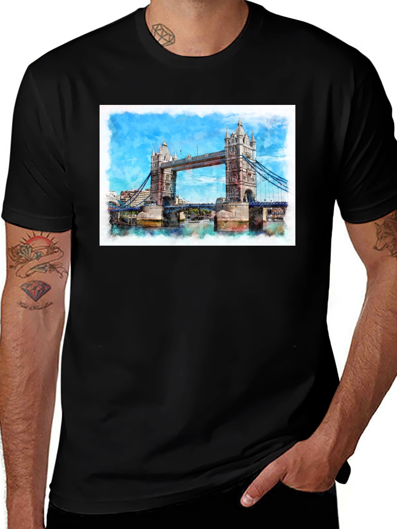 London Bridge Black T-Shirt