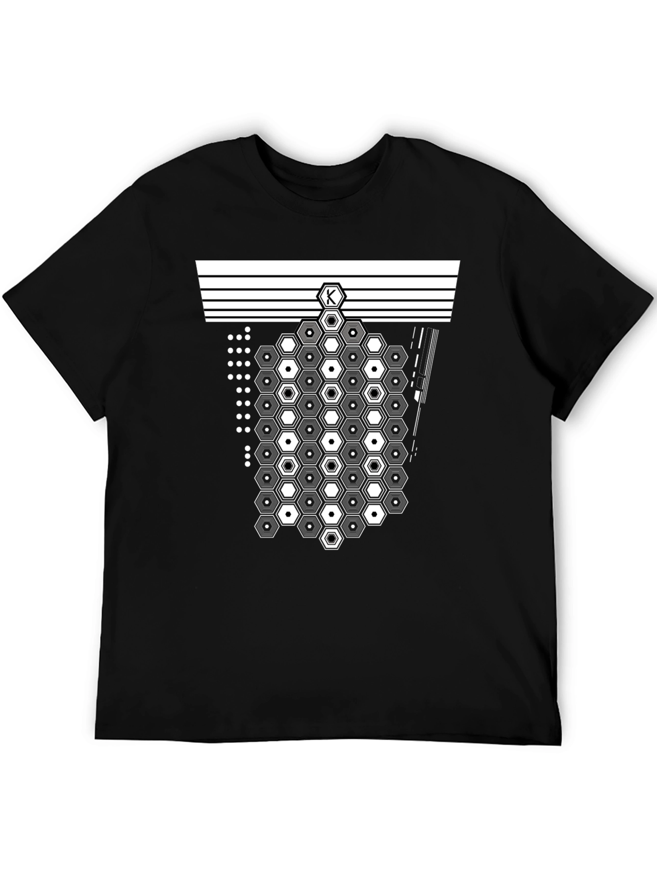 Geometric Hexagon Pattern Tee