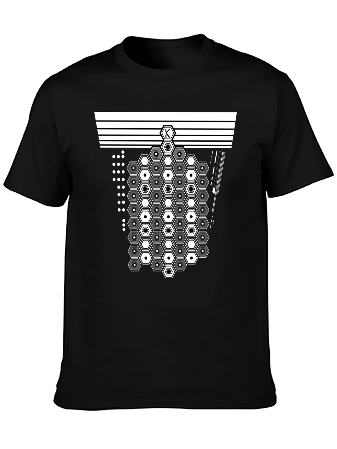 Geometric Hexagon Pattern Tee