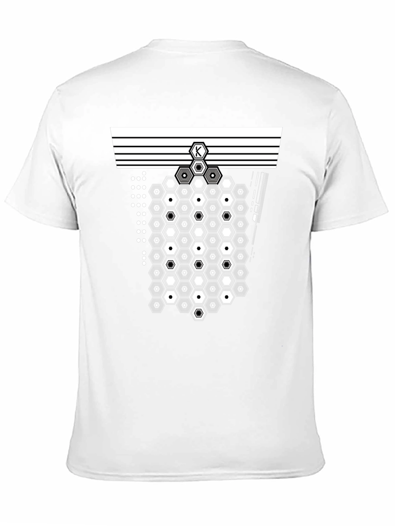 Geometric Hexagon Pattern Tee