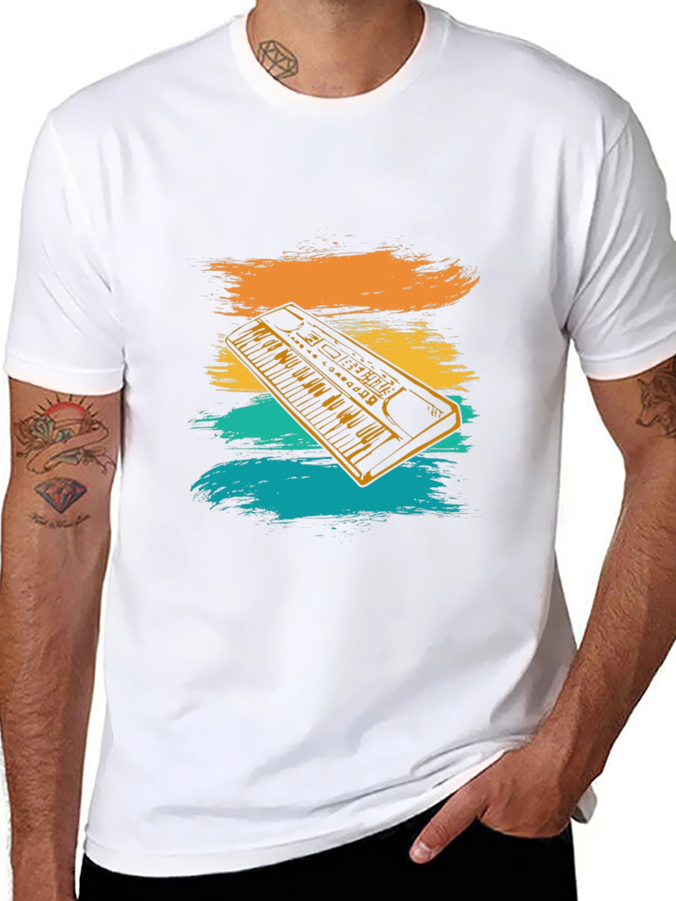 Retro Keyboard T-Shirt - Musician Gift
