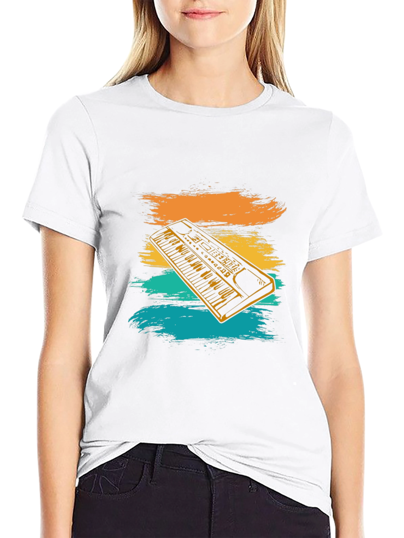 Retro Keyboard T-Shirt - Musician Gift
