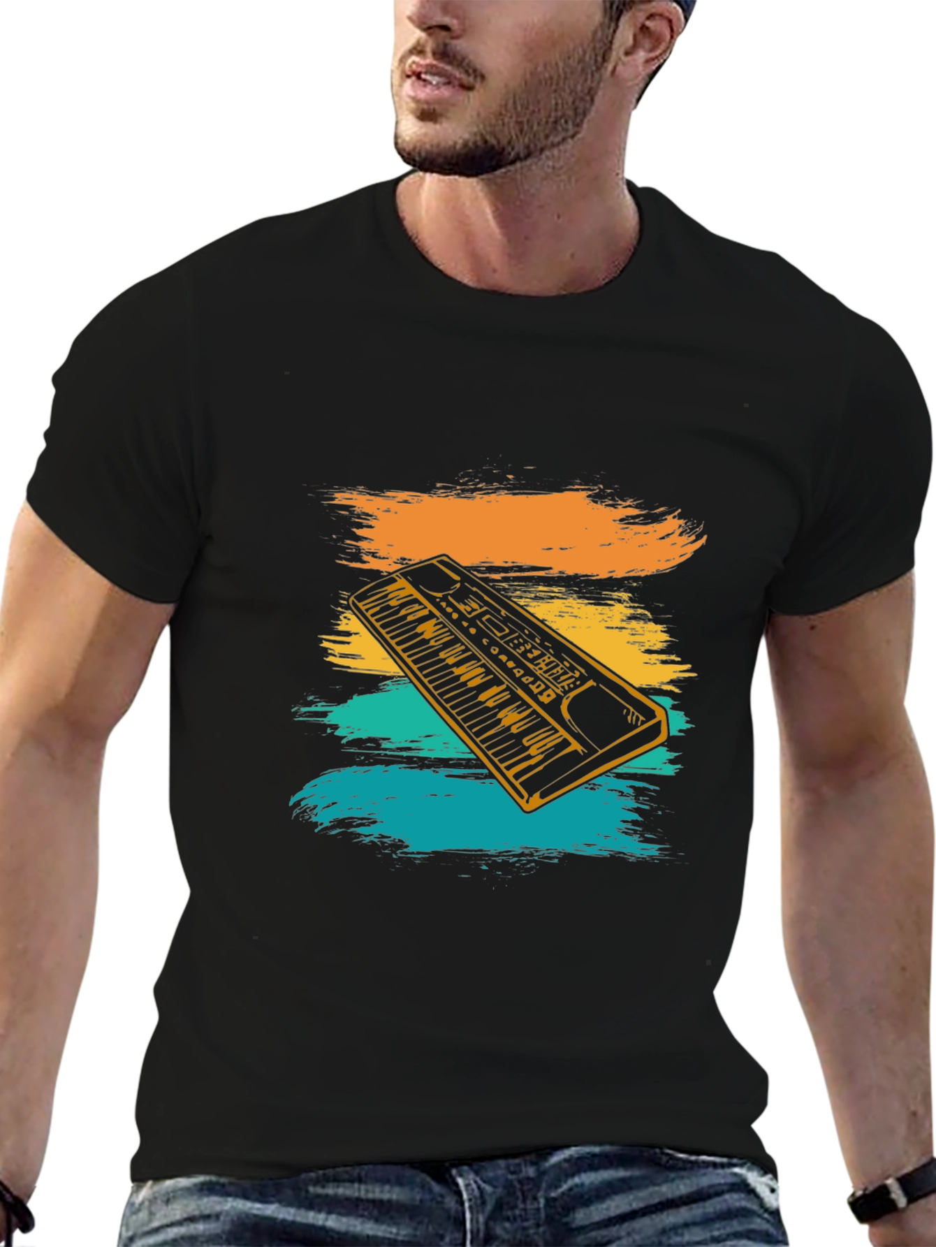 Retro Keyboard T-Shirt - Musician Gift