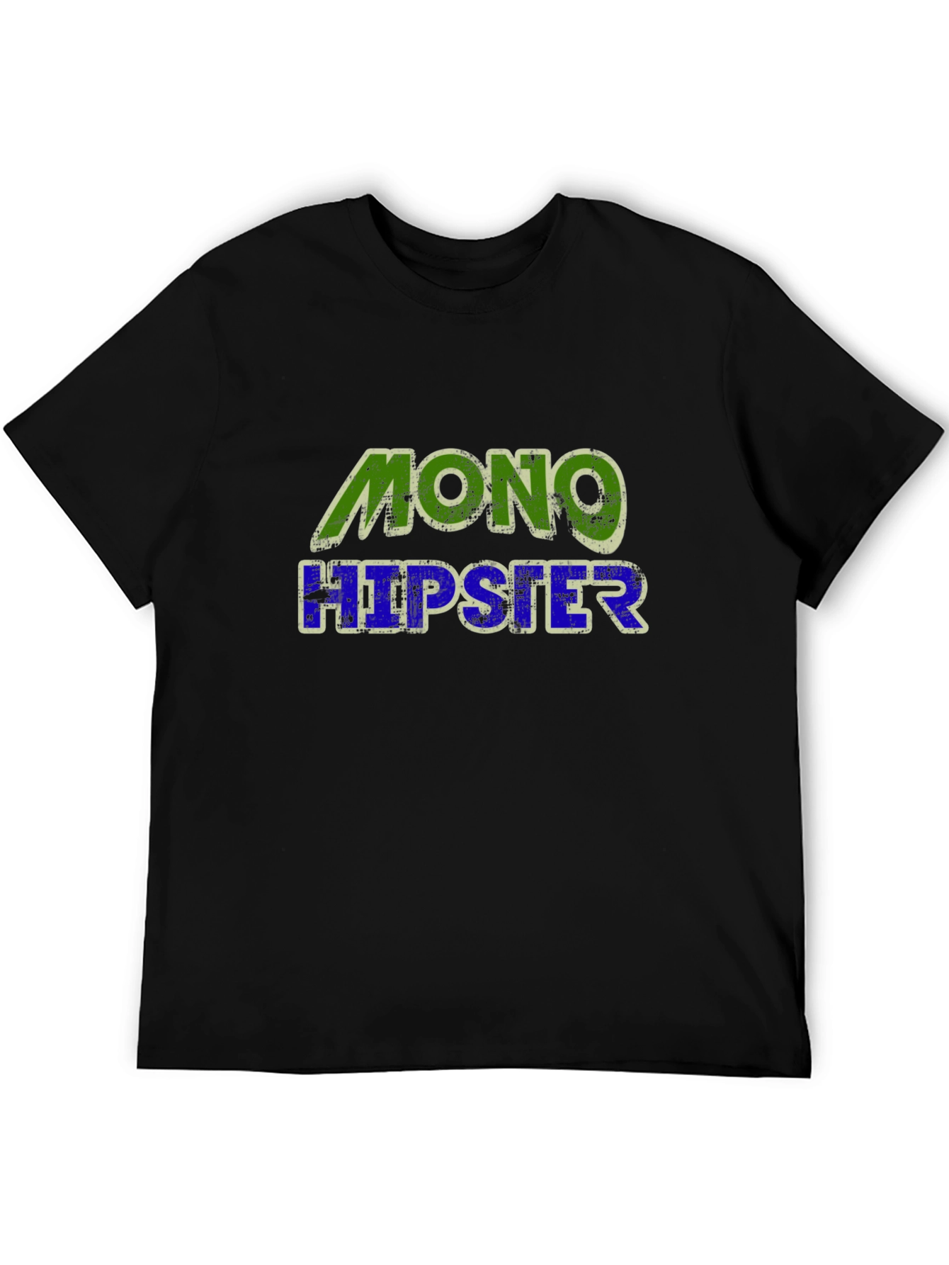 Mono Hipster Graphic T-Shirt - Cool Casual Tee