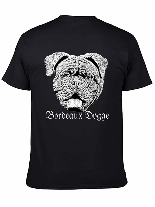 Bordeaux Dogge Graphic Tee - Black Cotton T-Shirt