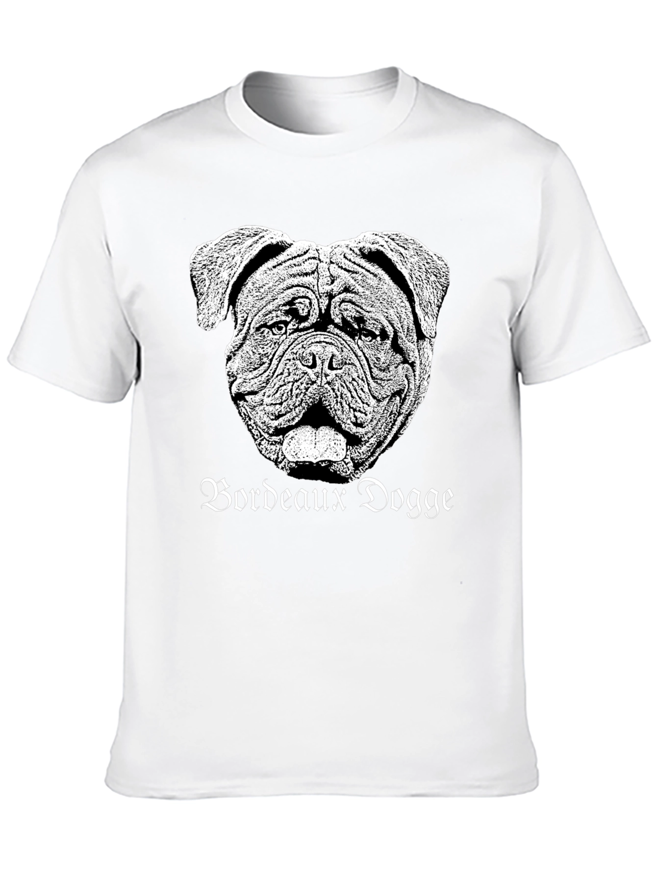 Bordeaux Dogge Graphic Tee - Black Cotton T-Shirt