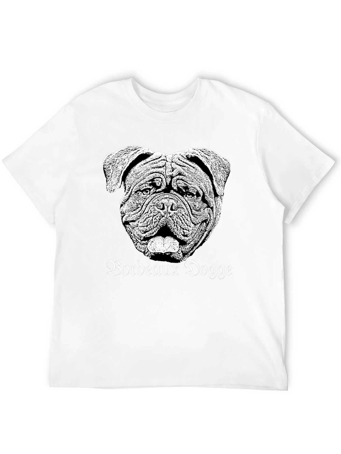 Bordeaux Dogge Graphic Tee - Black Cotton T-Shirt