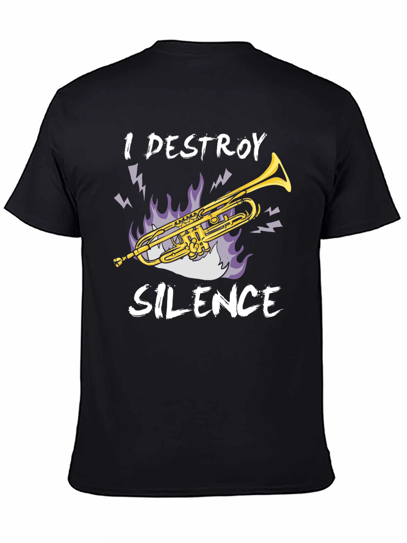 I Destroy Silence T-Shirt - Trumpet Graphic Tee