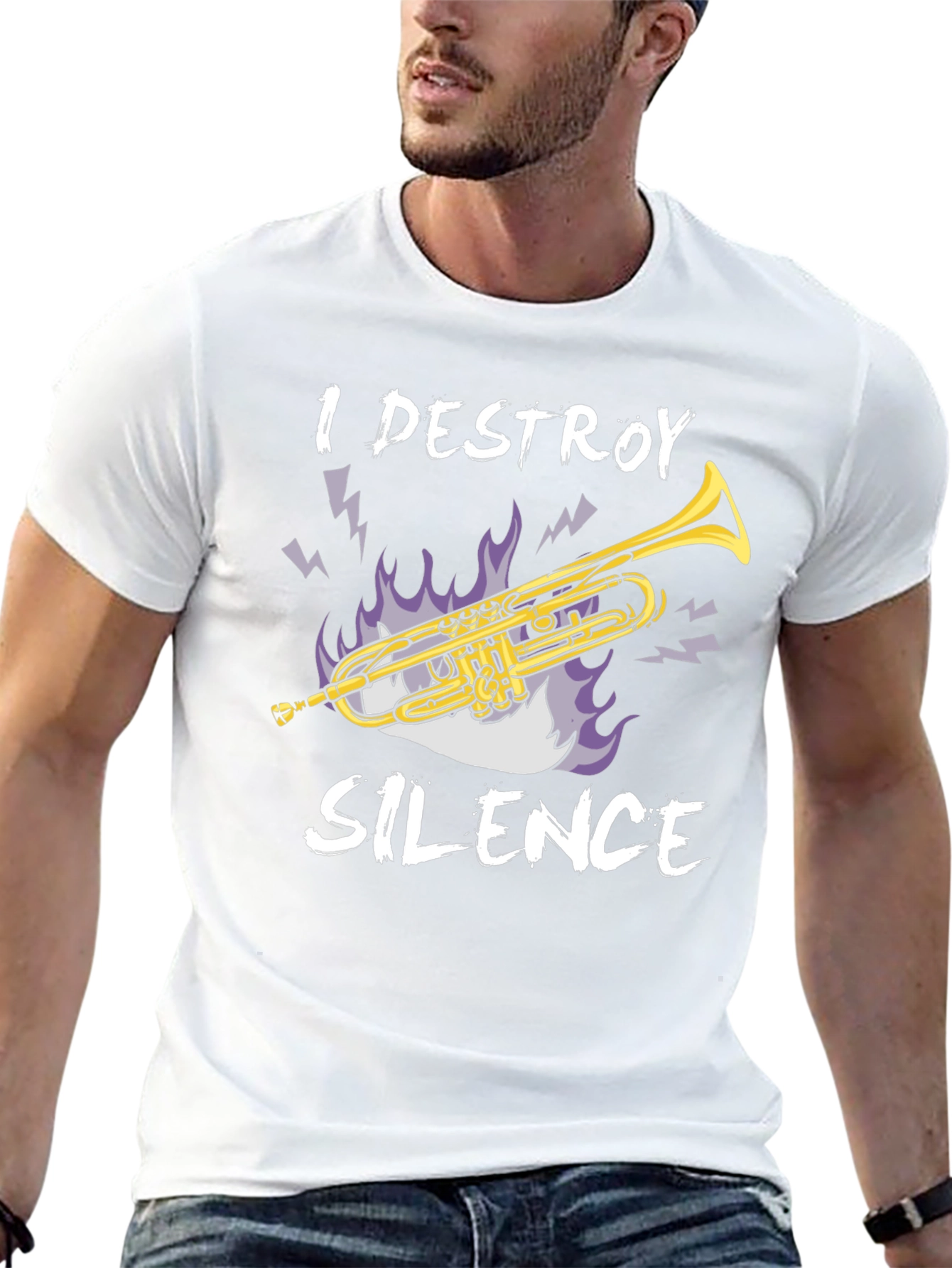 I Destroy Silence T-Shirt - Trumpet Graphic Tee
