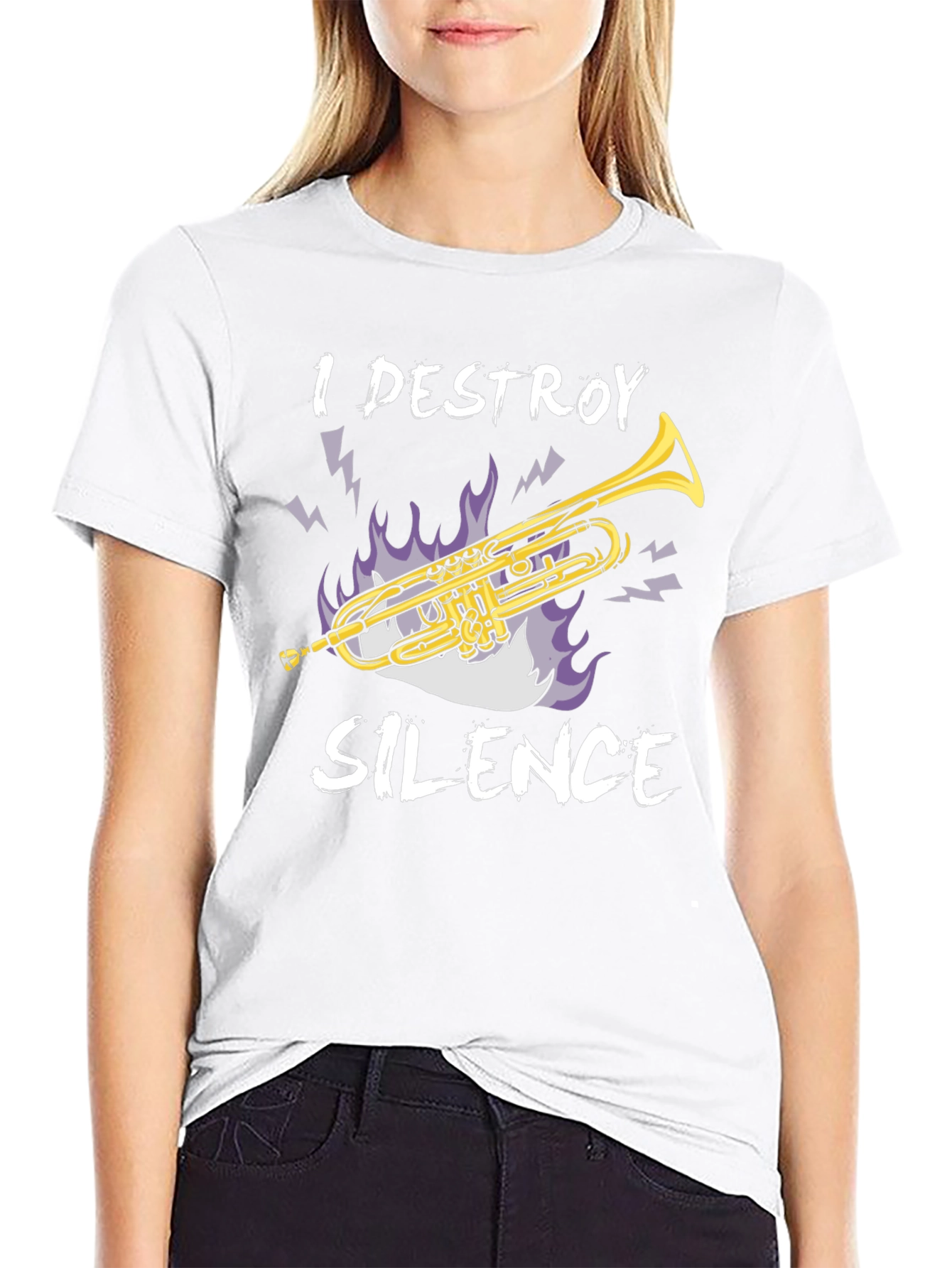I Destroy Silence T-Shirt - Trumpet Graphic Tee