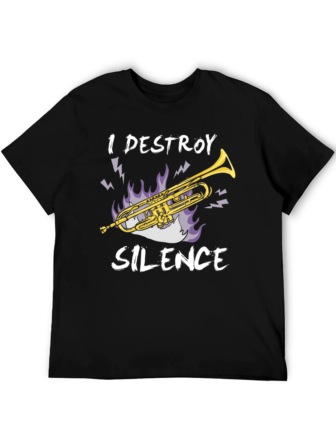 I Destroy Silence T-Shirt - Trumpet Graphic Tee