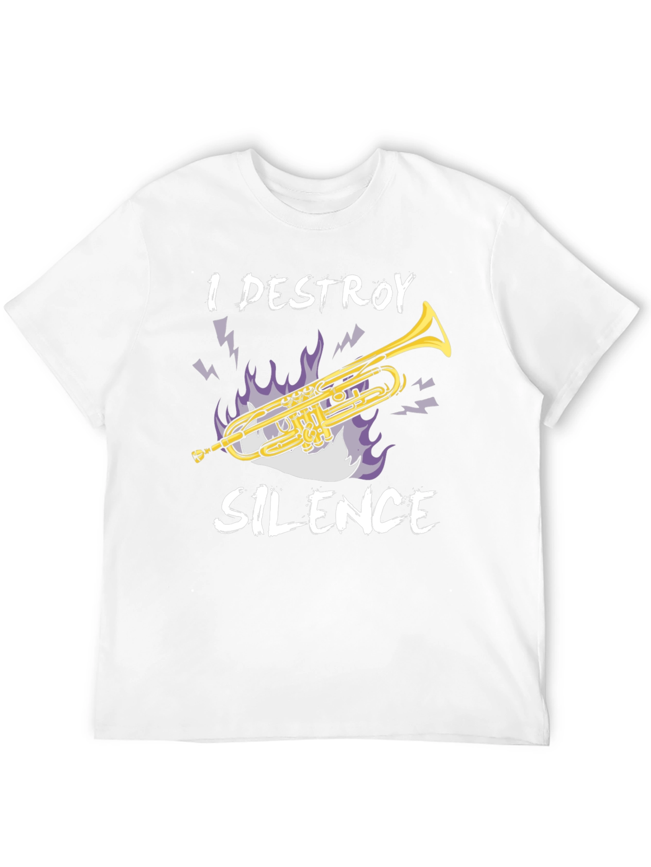 I Destroy Silence T-Shirt - Trumpet Graphic Tee