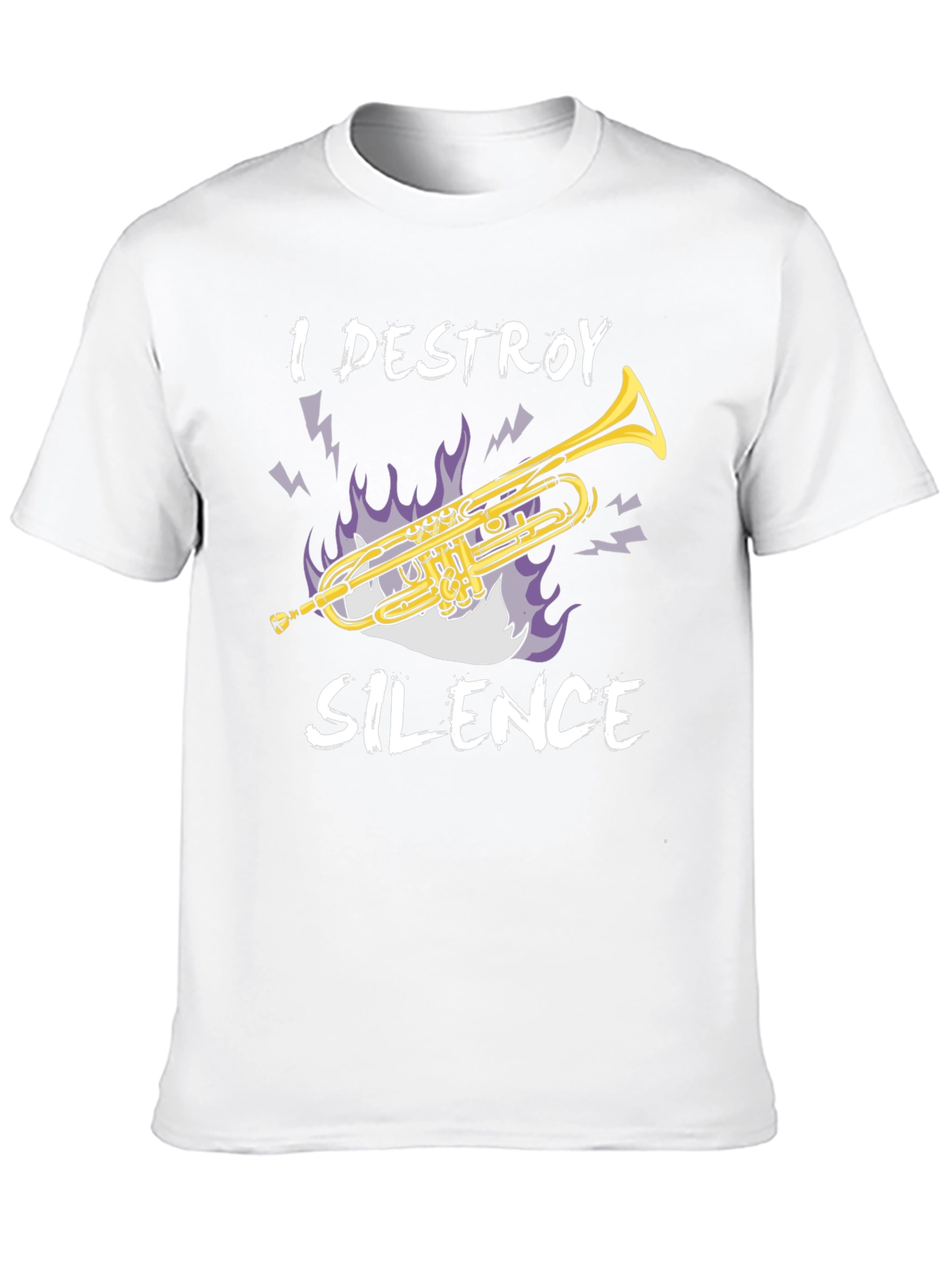 I Destroy Silence T-Shirt - Trumpet Graphic Tee