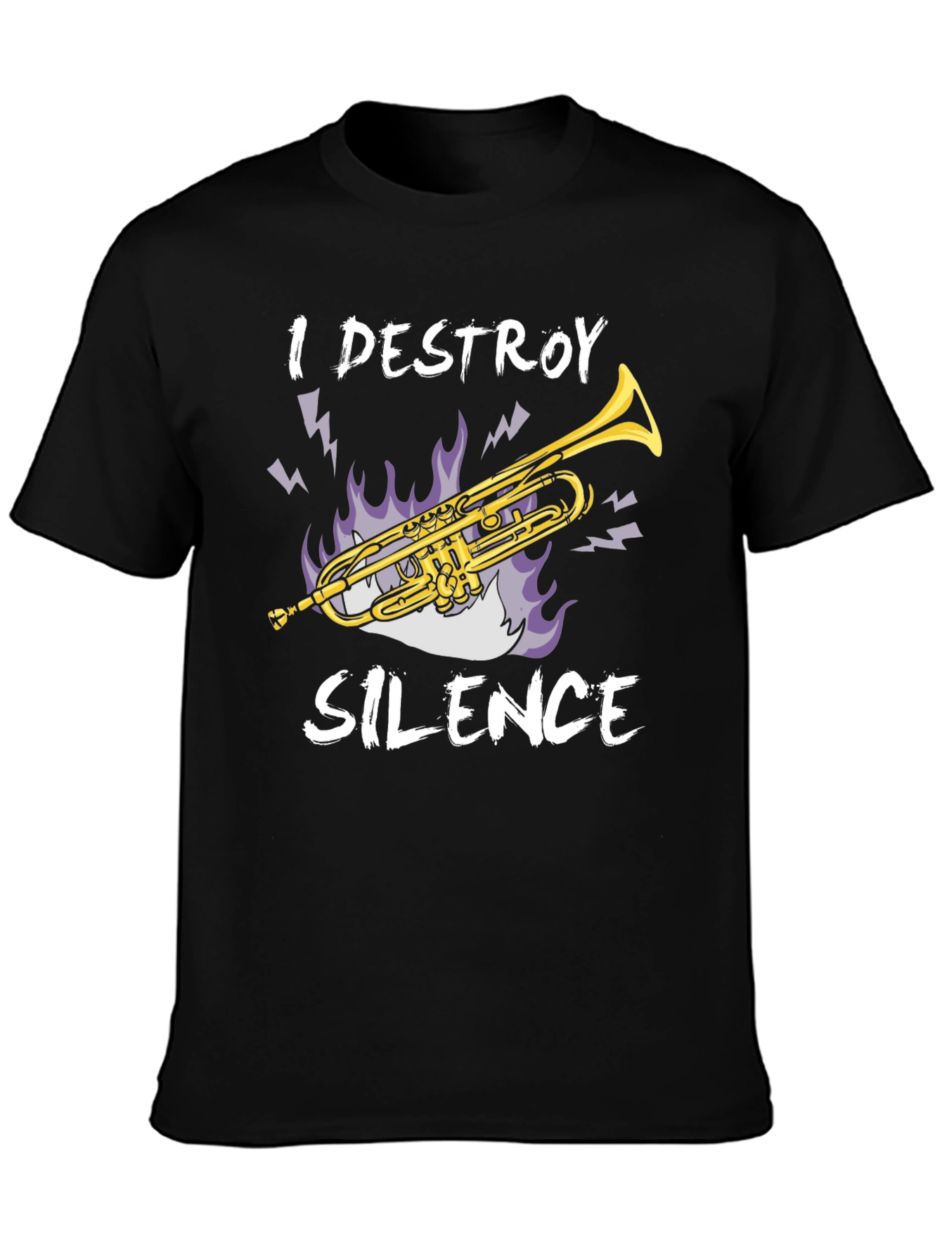 I Destroy Silence T-Shirt - Trumpet Graphic Tee