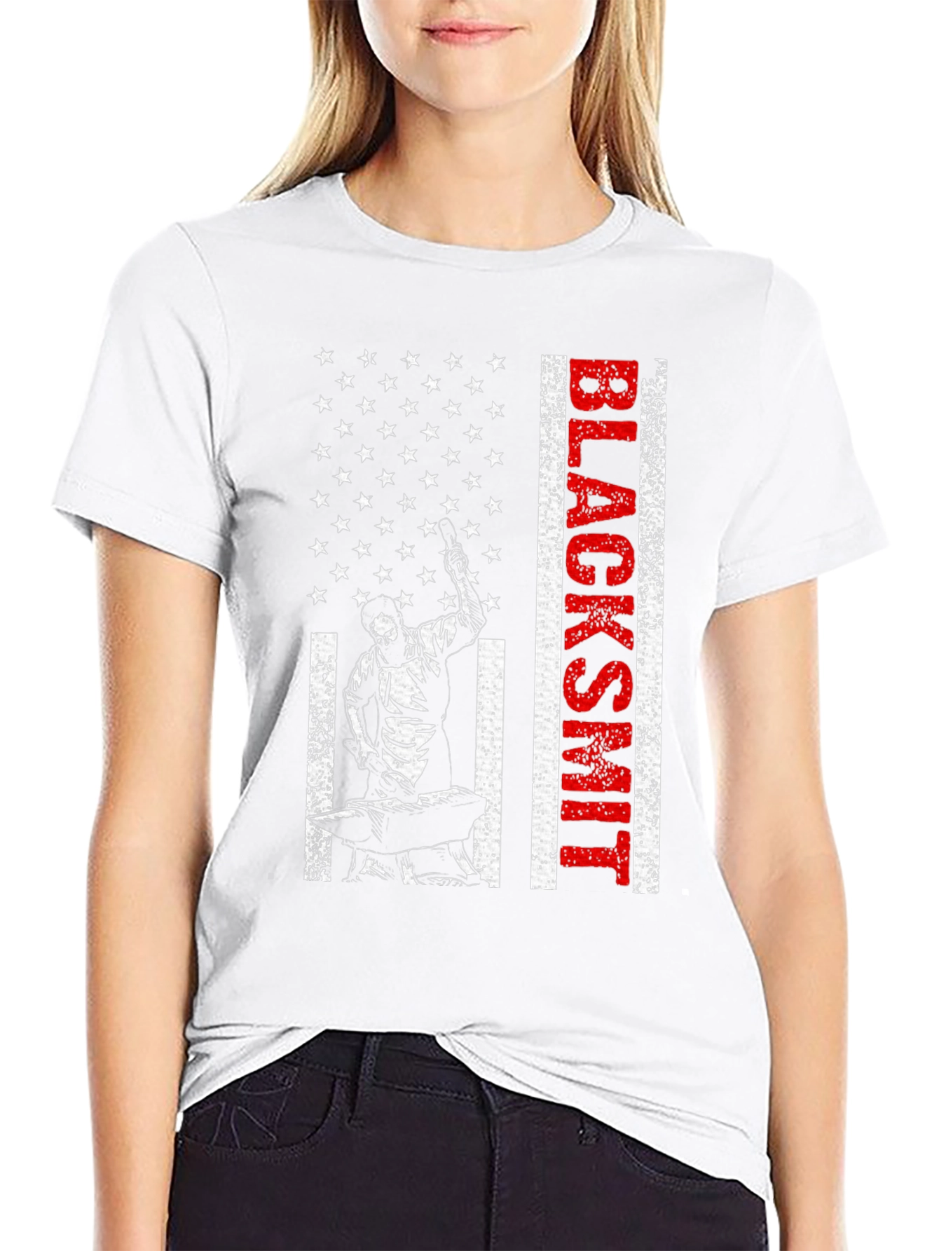 Blacksmith American Flag Graphic T-Shirt
