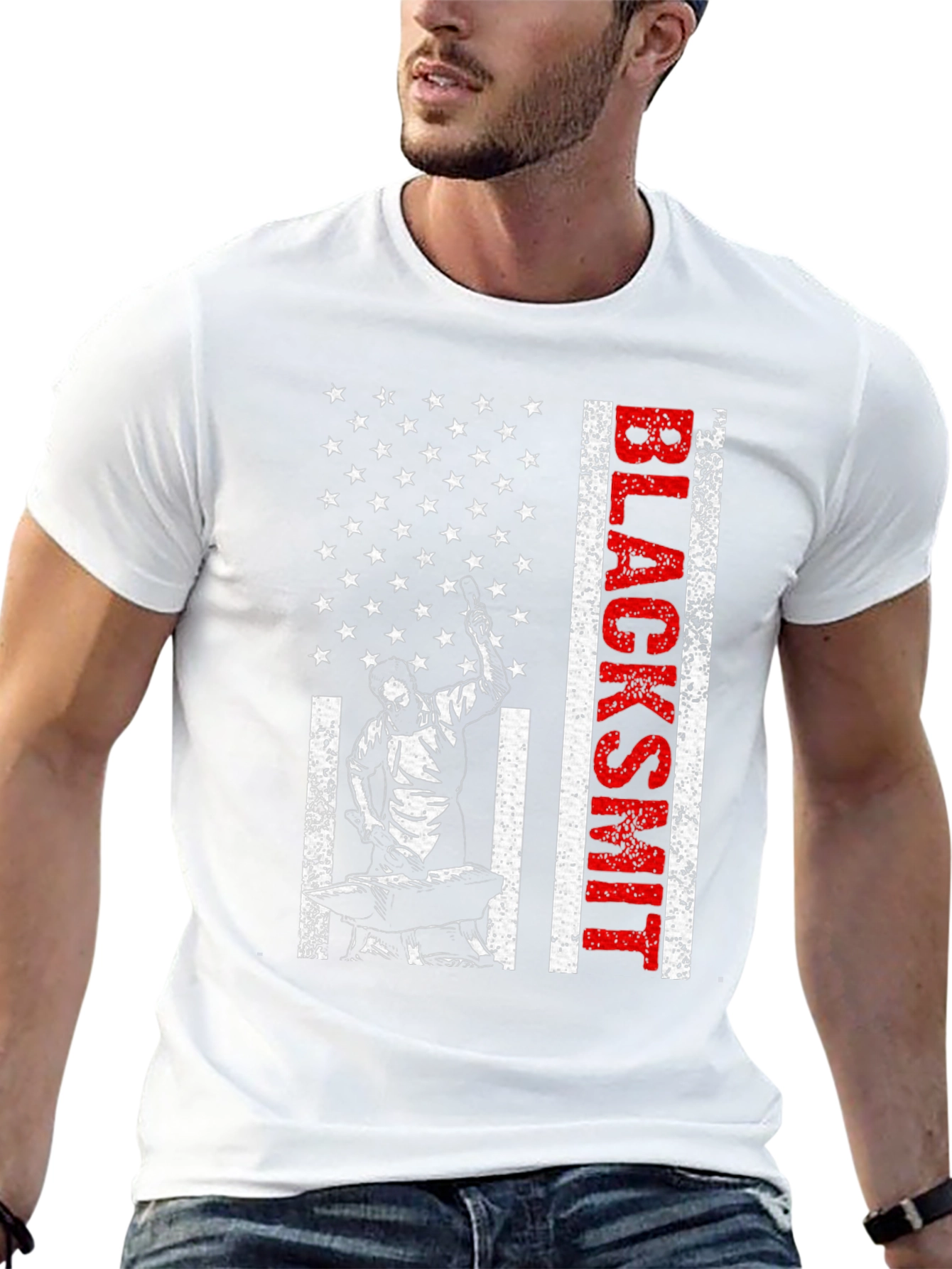 Blacksmith American Flag Graphic T-Shirt